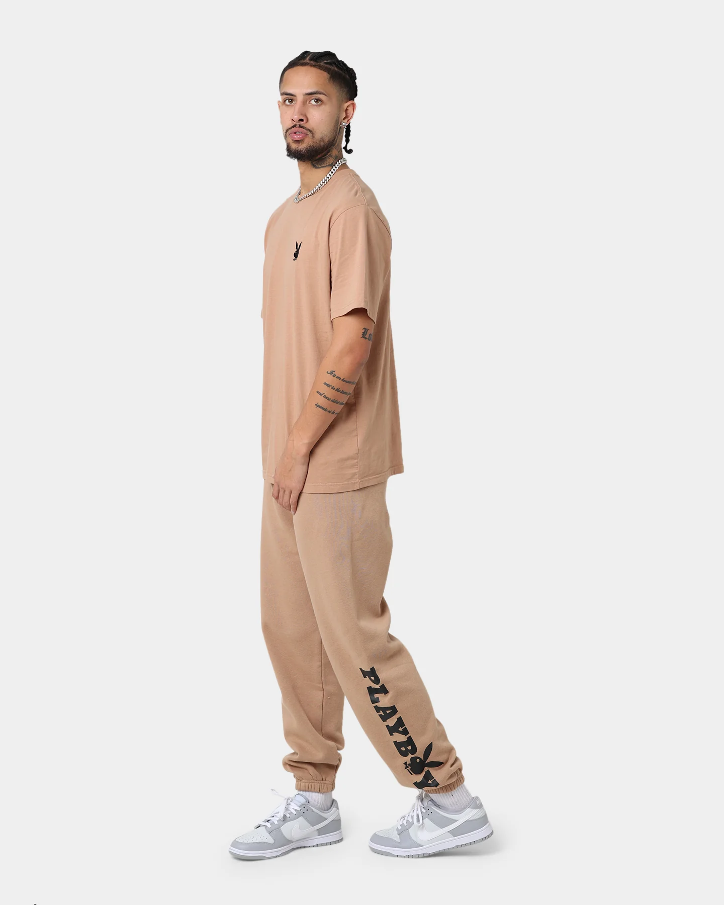 Playboy Bunny Basic Track Pants Tan - Image 2
