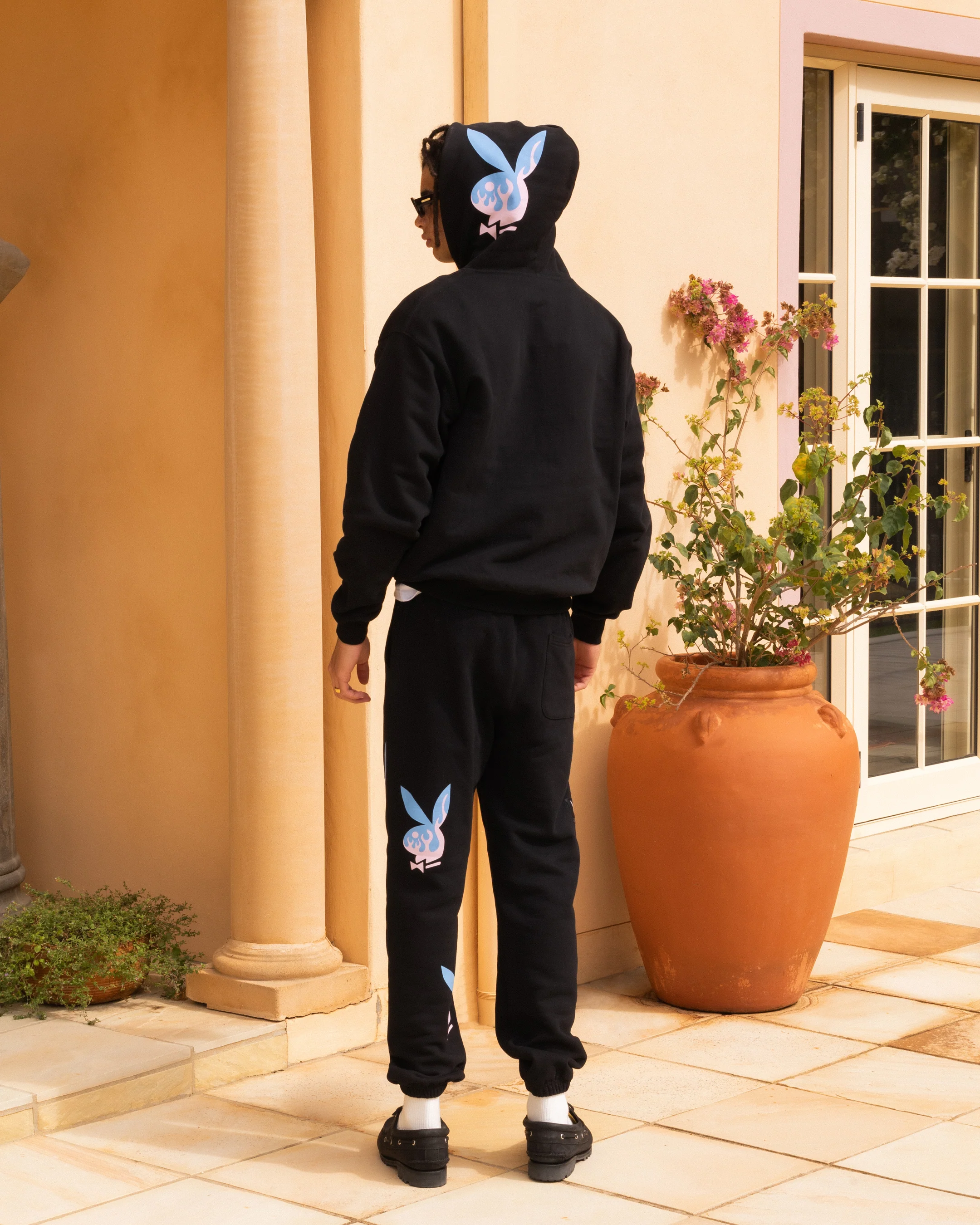 Playboy By Culture Kings Lit Bunny Fully Zip Hoodie Black - Image 3
