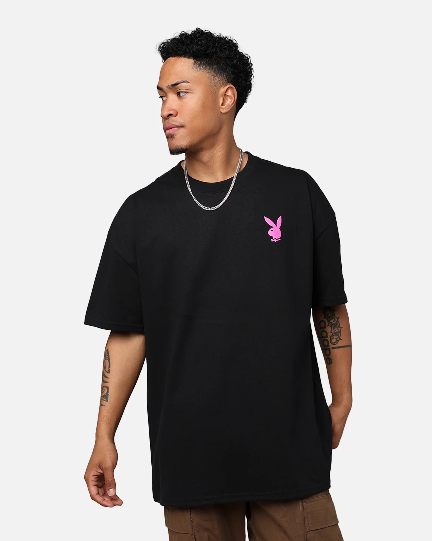 Playboy By Culture Kings Stacked T-Shirt Black - Image 2