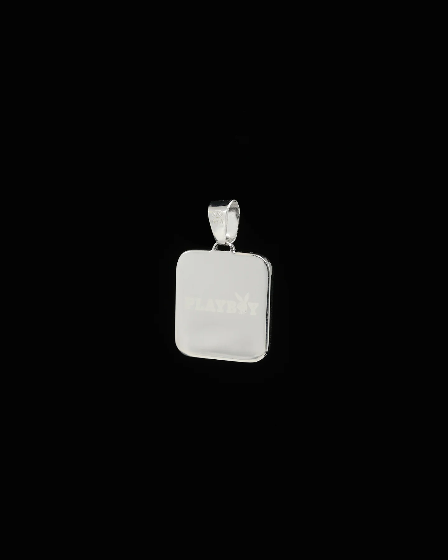 Playboy By House Of Auric Playboy Square Pendant Sterling Silver - Image 5