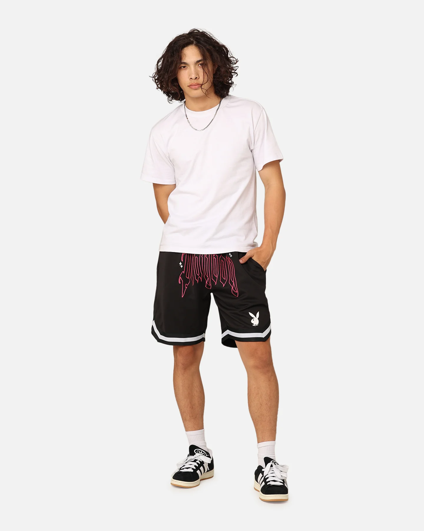 Playboy Card Shorts Black - Image 2