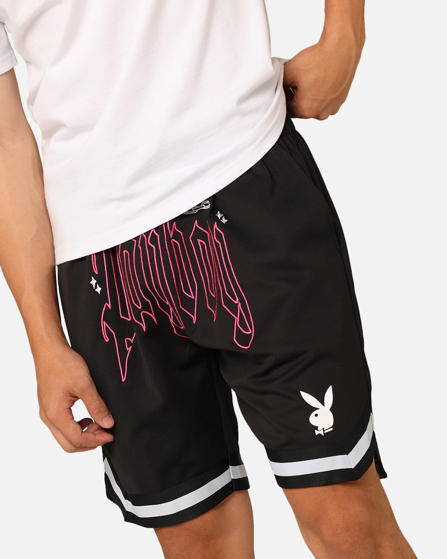 Playboy Card Shorts Black - Image 4