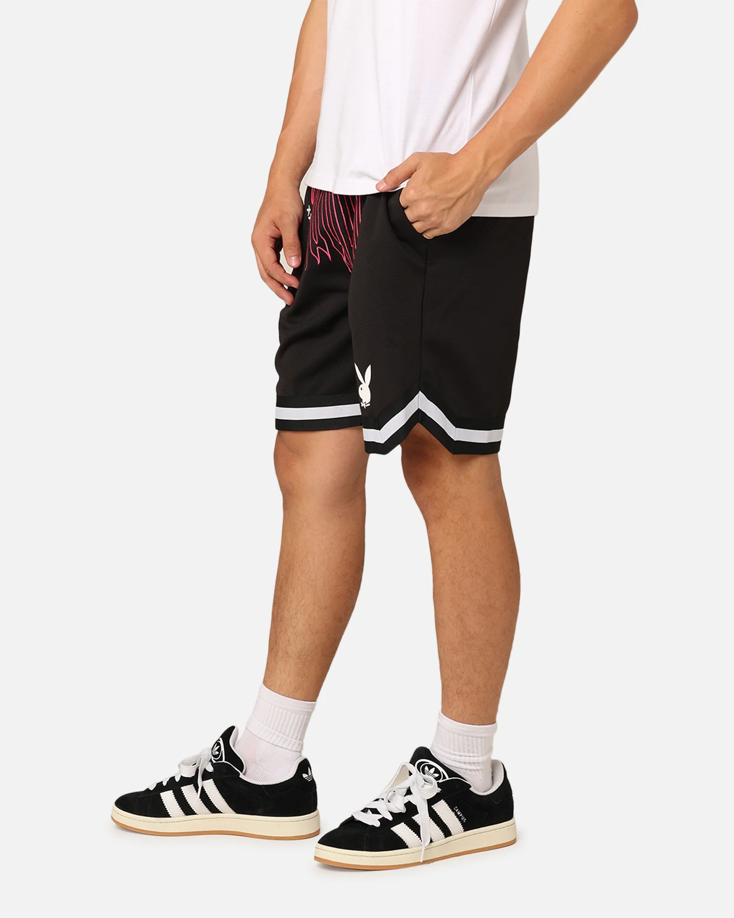 Playboy Card Shorts Black - Image 6