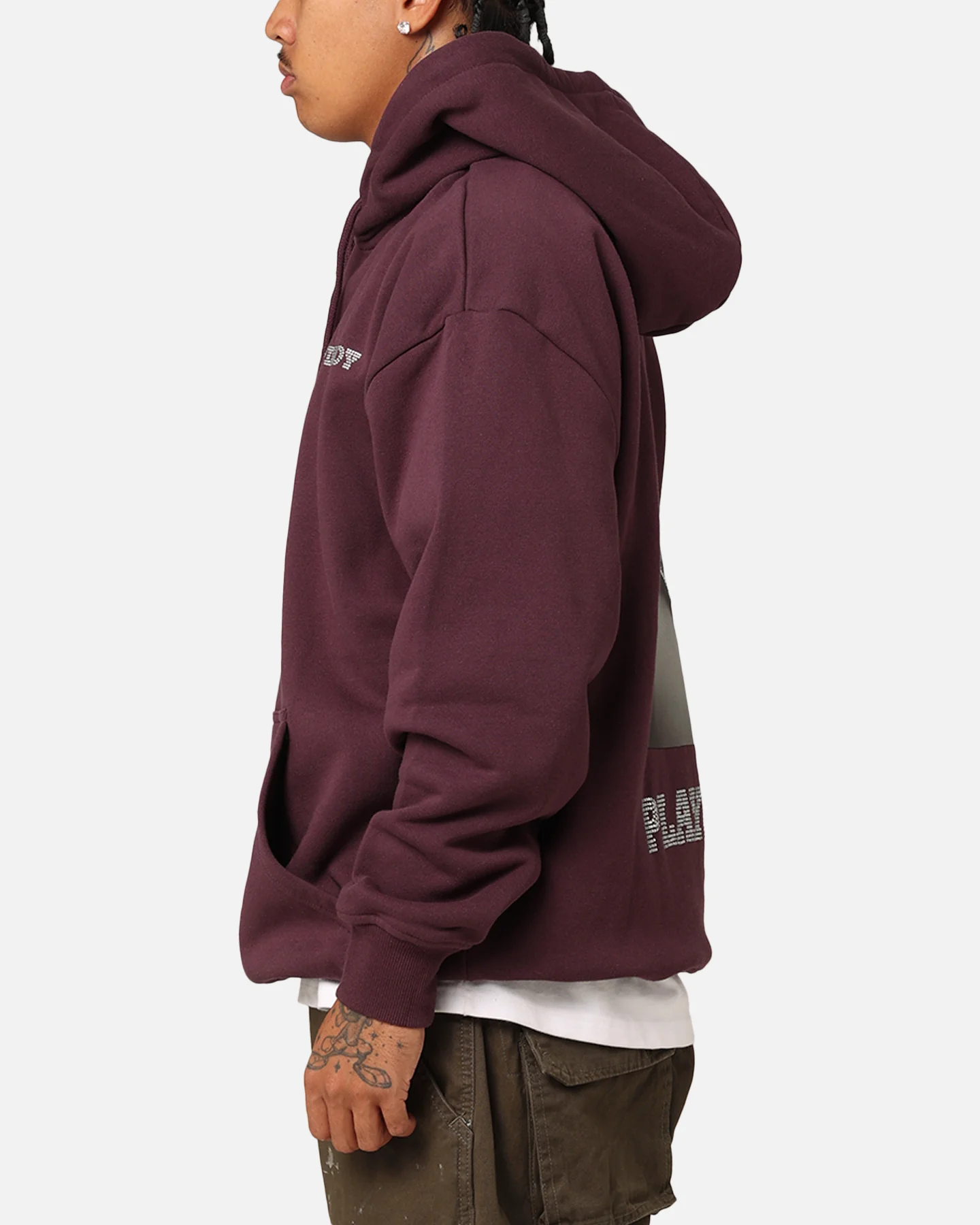 Playboy Diamanté Hoodie Plum - Image 7