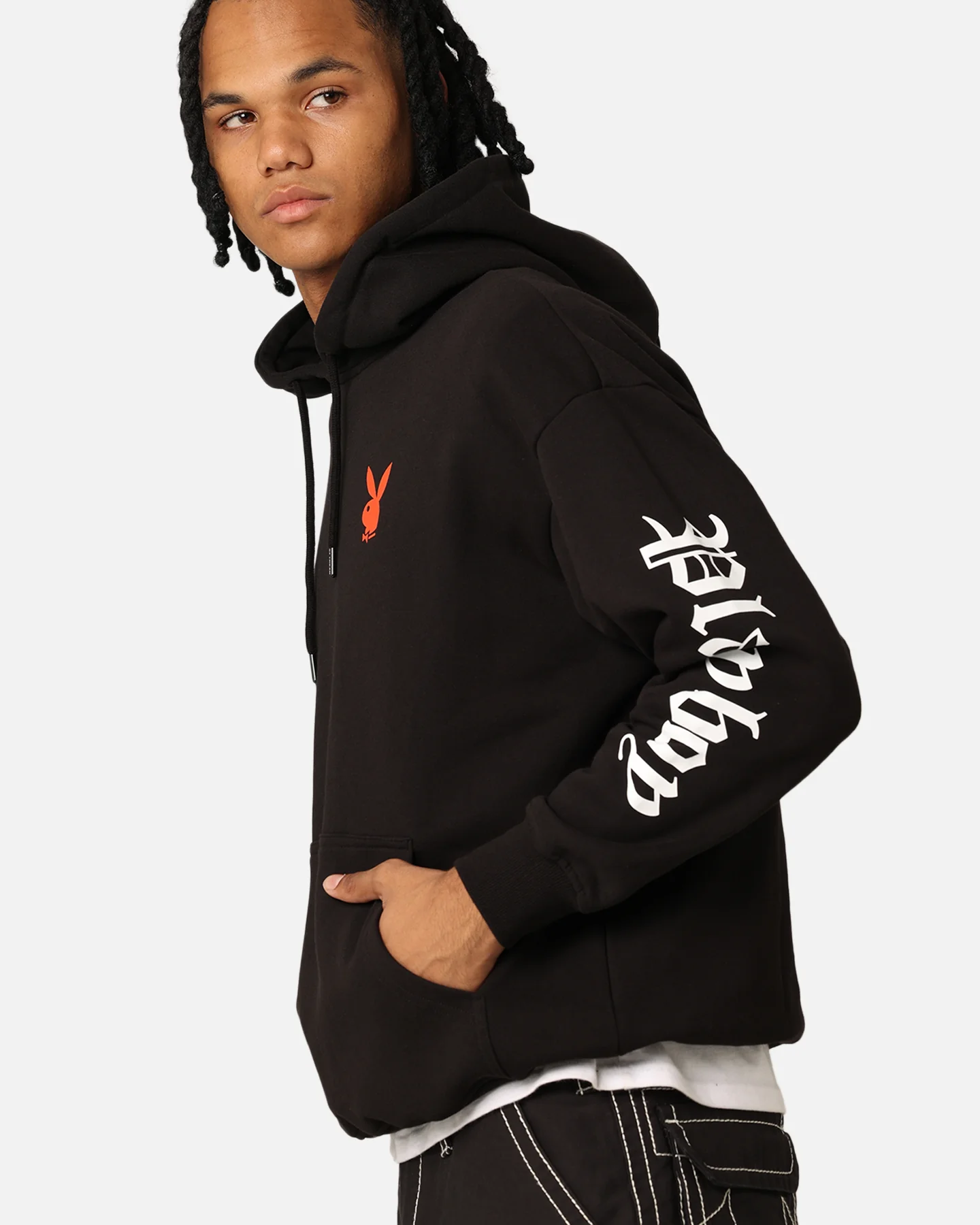 Playboy Gothic Stack Hoodie Black - Image 9