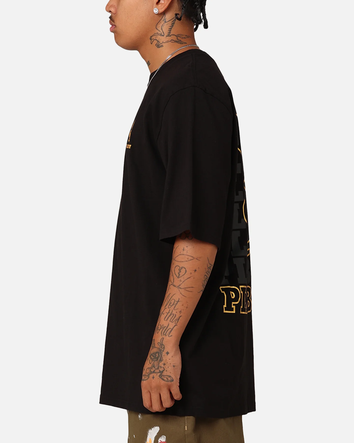 Playboy Linear Classic Bunny Stack T-Shirt Black - Image 6