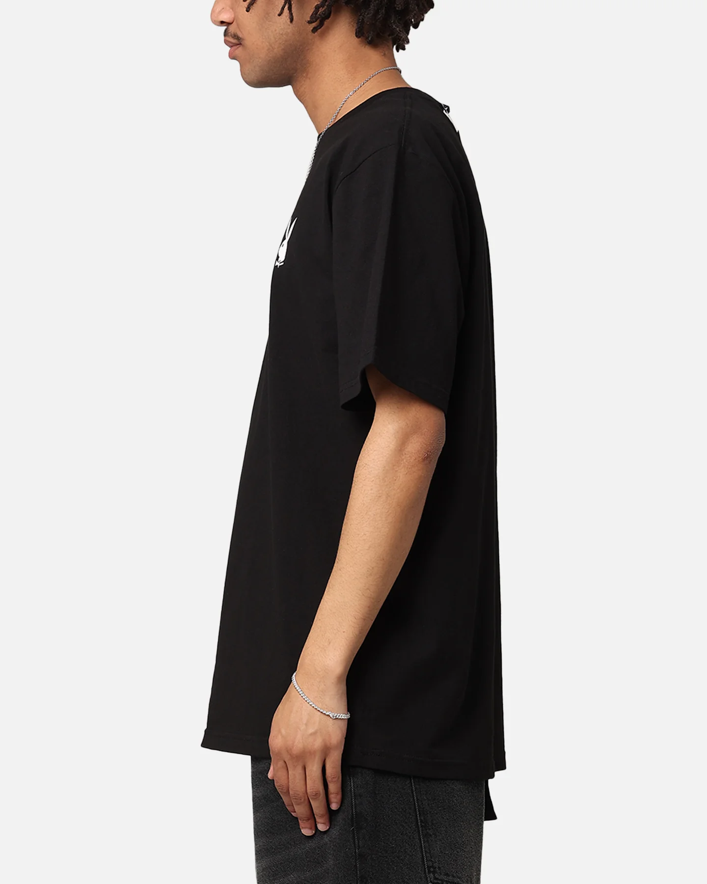 Playboy Logo Bunny O T-Shirt Black - Image 6