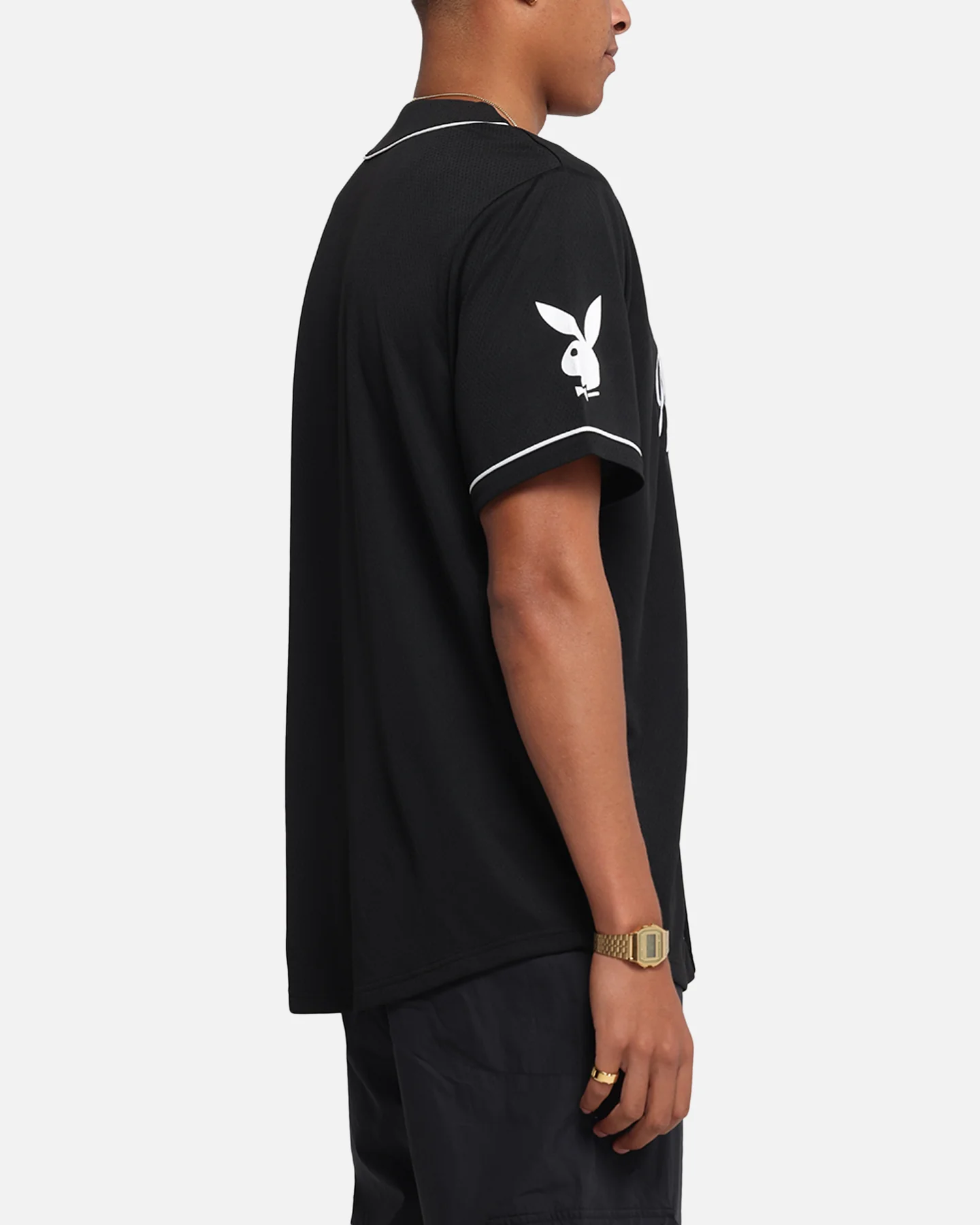 Playboy Playboy Bunny Baseball Jersey Black - Image 4