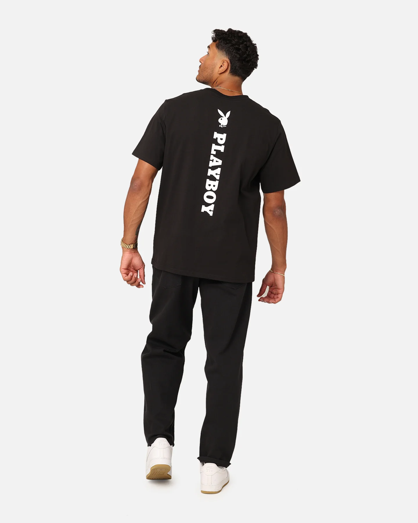 Playboy Playboy Logo Lockup T-Shirt Black - Image 3