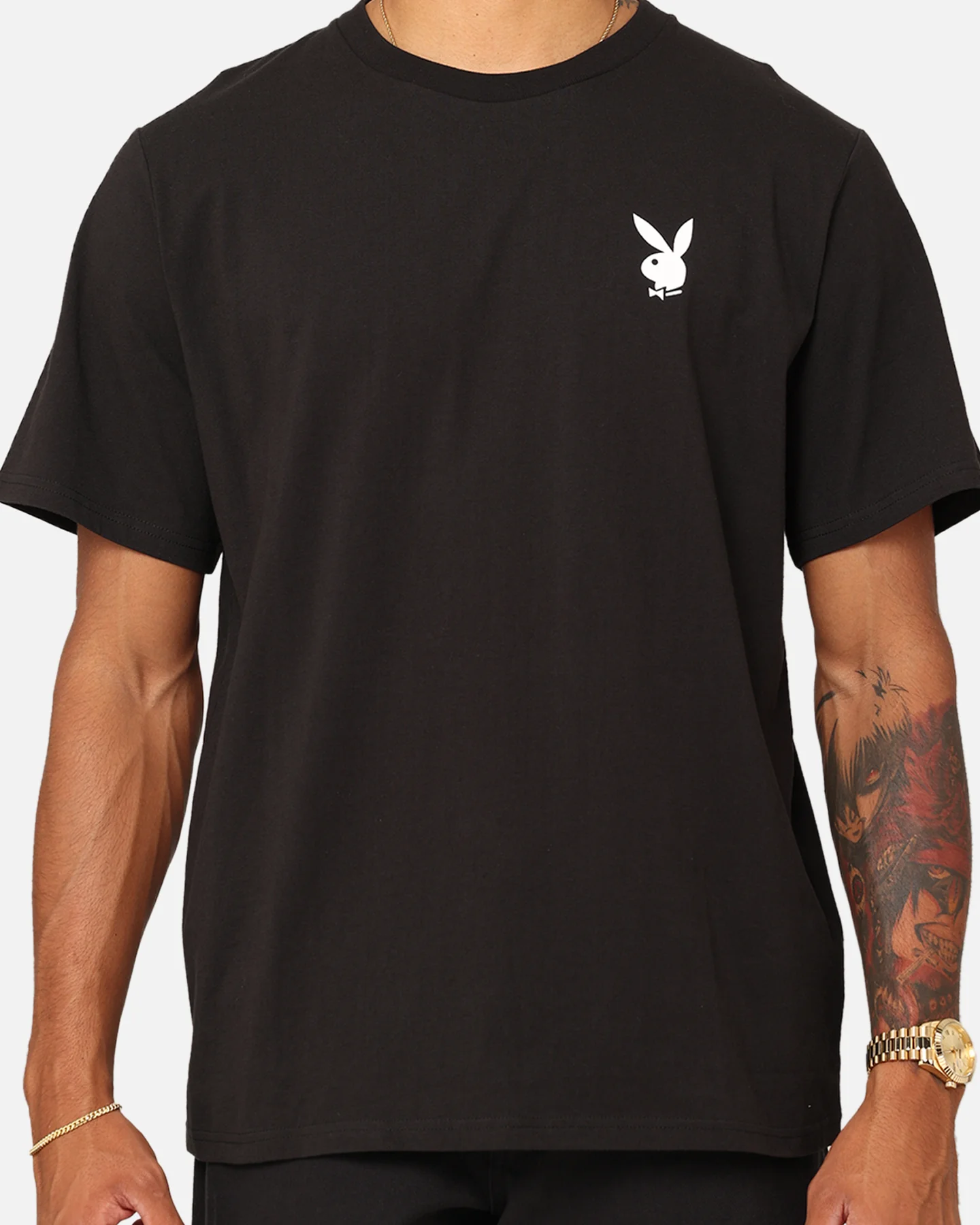 Playboy Playboy Logo Lockup T-Shirt Black - Image 4