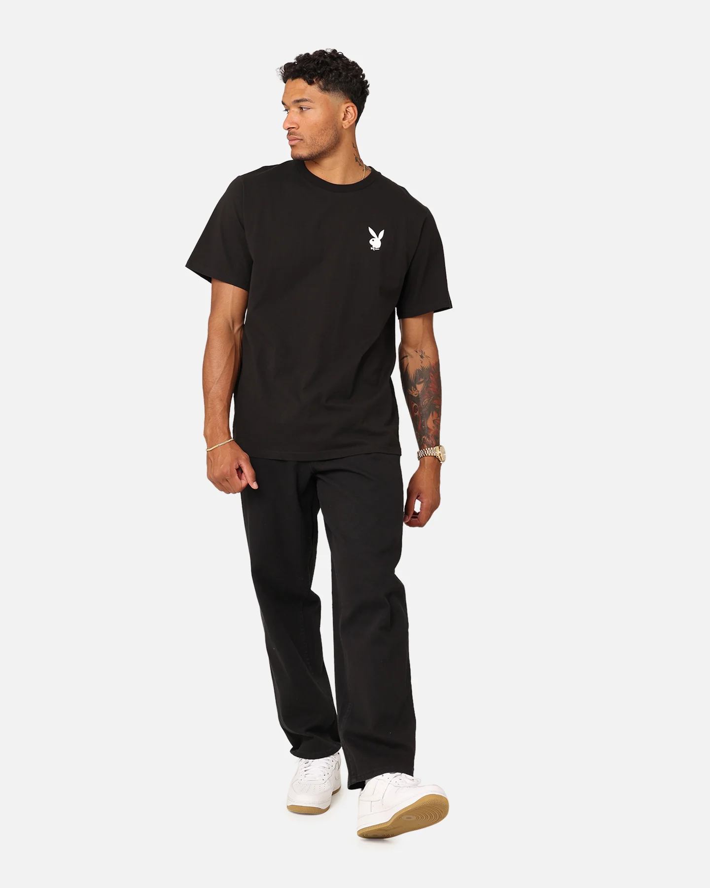 Playboy Playboy Logo Lockup T-Shirt Black - Image 8