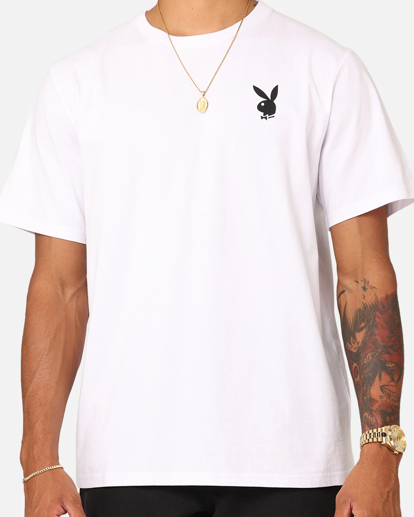 Playboy Playboy Logo Lockup T-Shirt White - Image 4