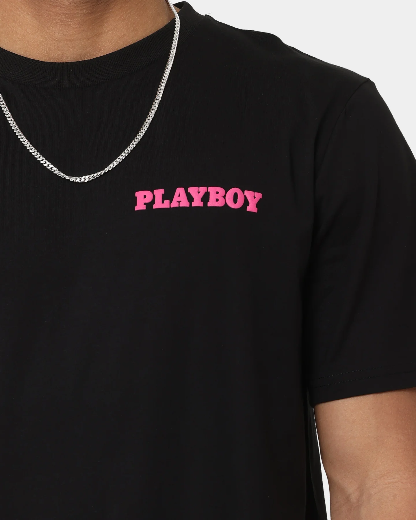 Playboy Stack Blend T-Shirt Black Magenta - Image 4