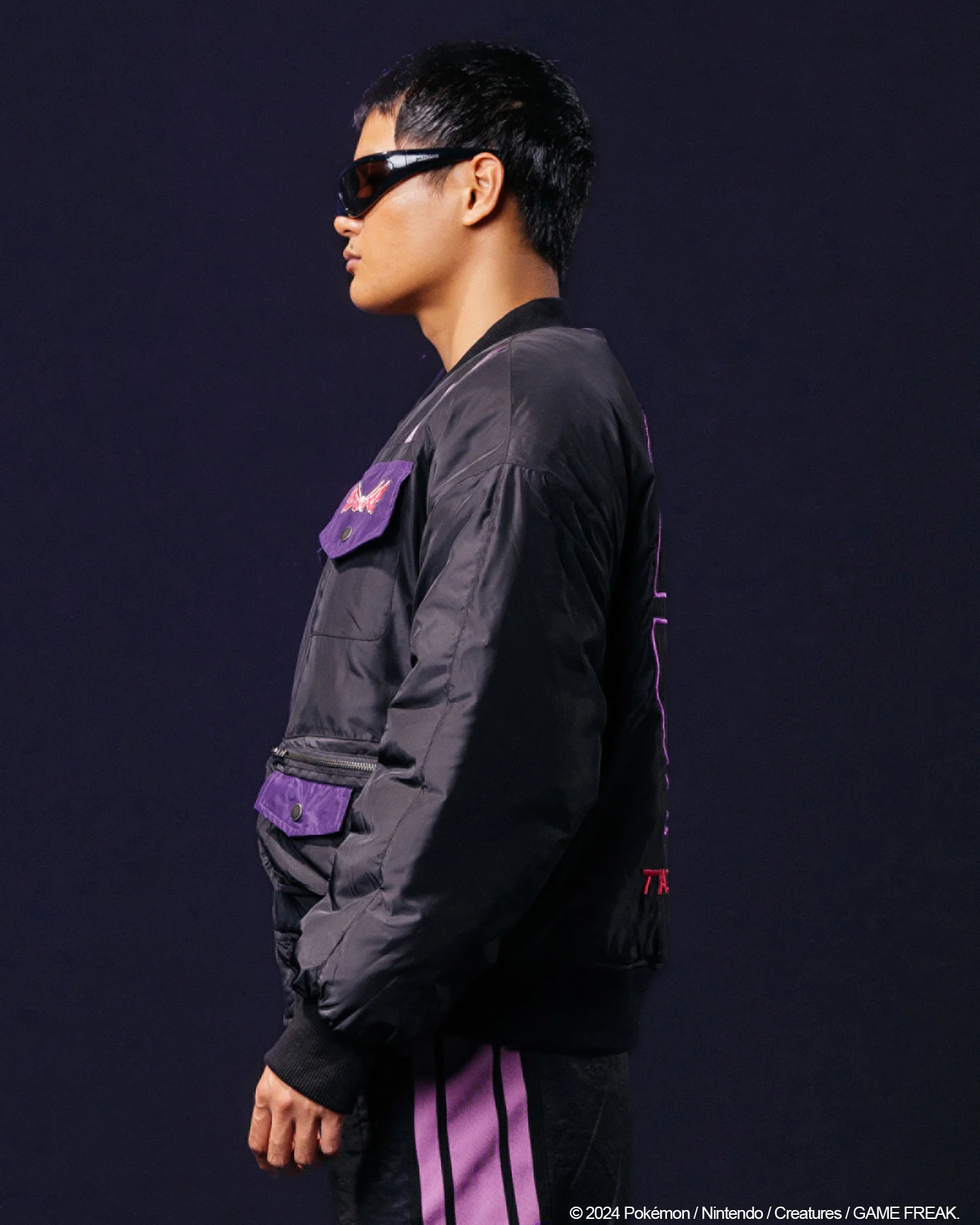 Pokémon By Loiter Master Ball Bomber Jacket Black - Image 7