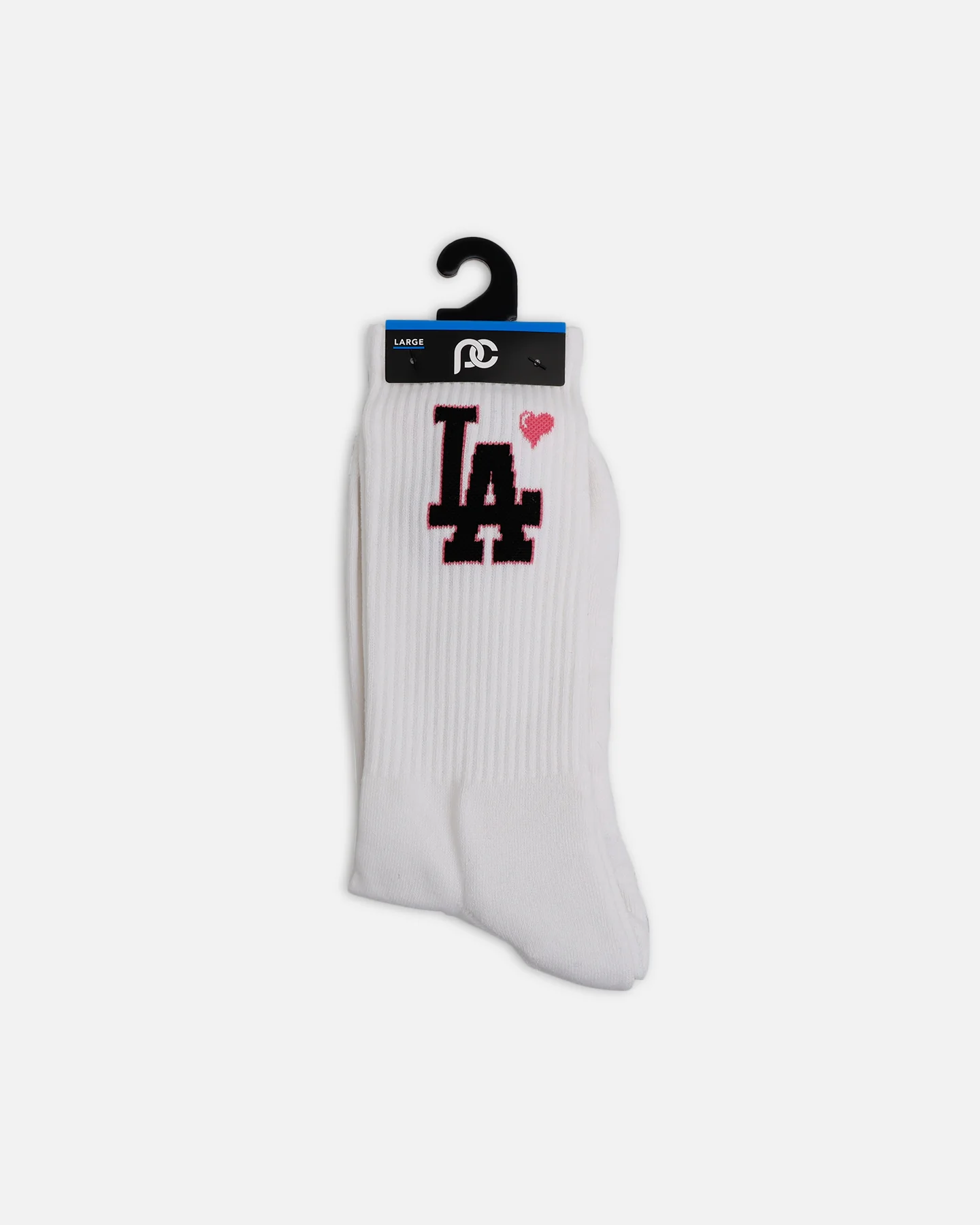 Pro Compression Los Angeles Dodgers Heart Crew Sock White - Image 3