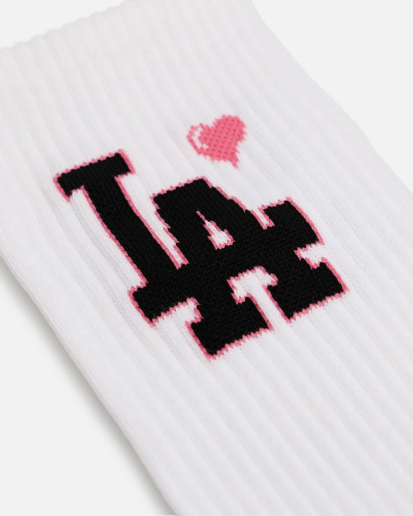 Pro Compression Los Angeles Dodgers Heart Crew Sock White - Image 5