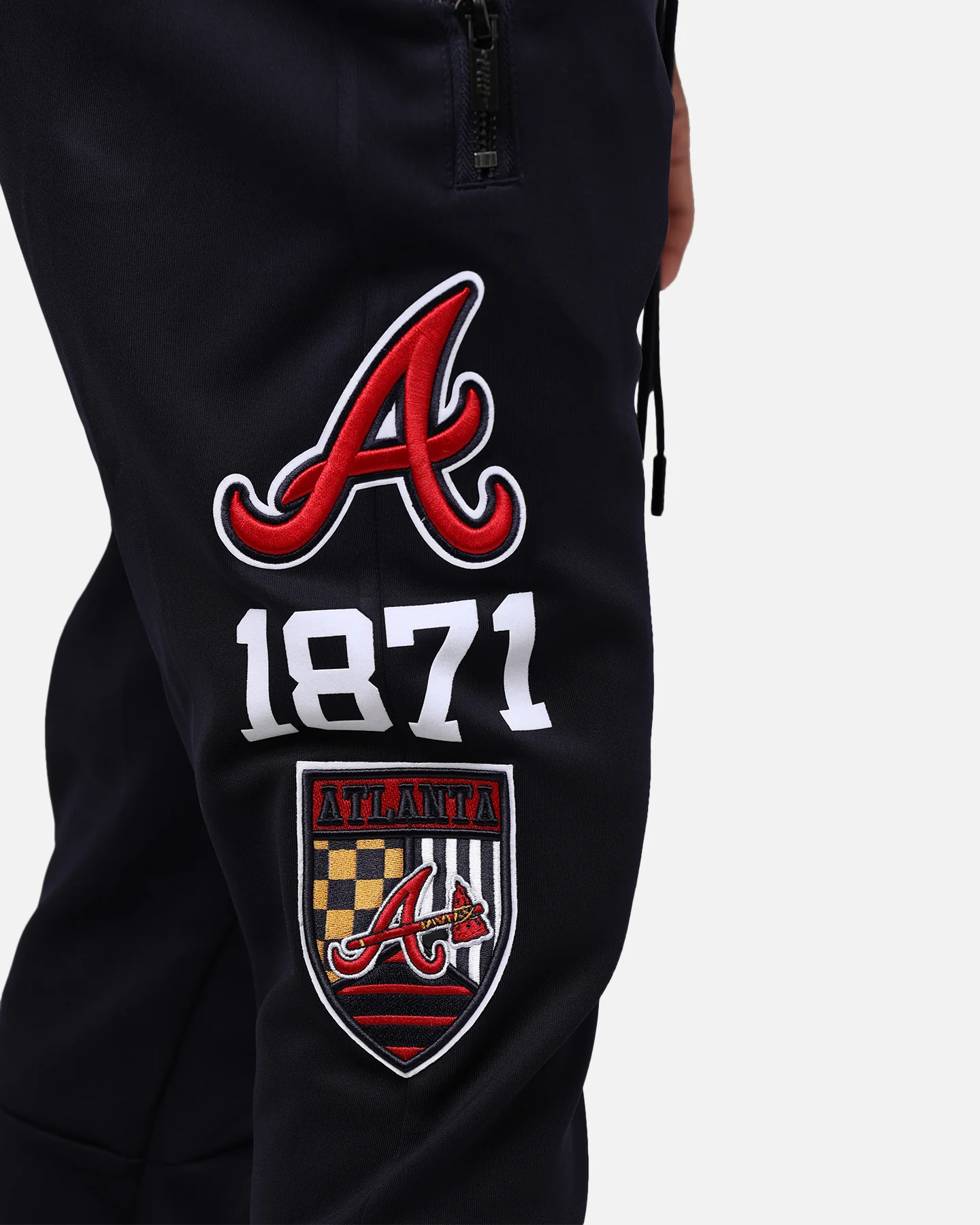 Pro Standard Atlanta Braves Fast Lane Trackpant Midnight/Red - Image 8