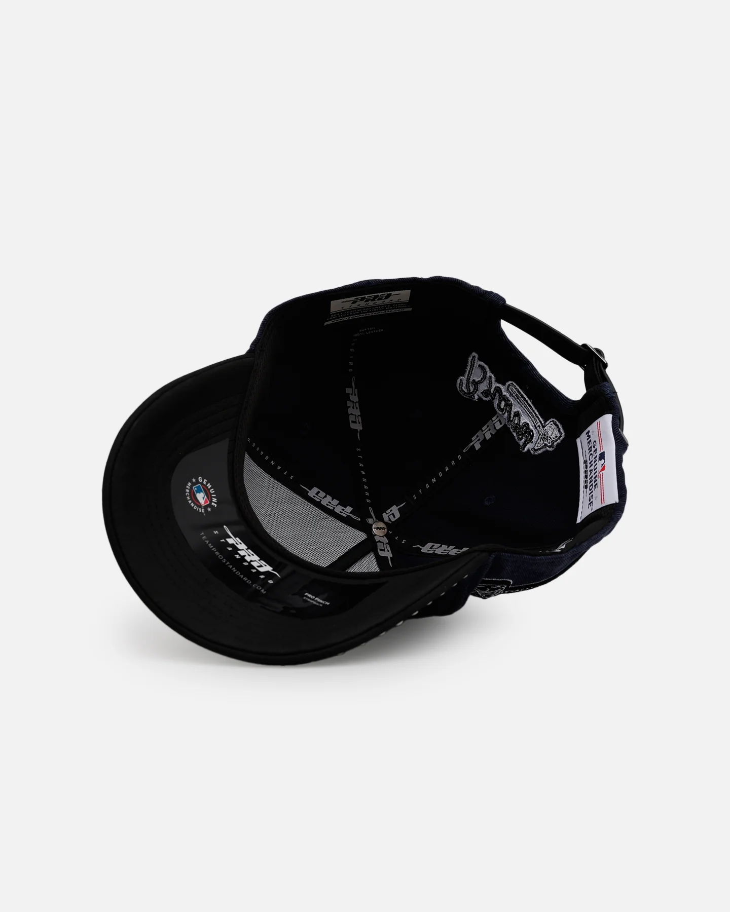 Pro Standard Atlanta Braves 'Polished Hardware' Pro Pinch Strapback Navy - Image 6