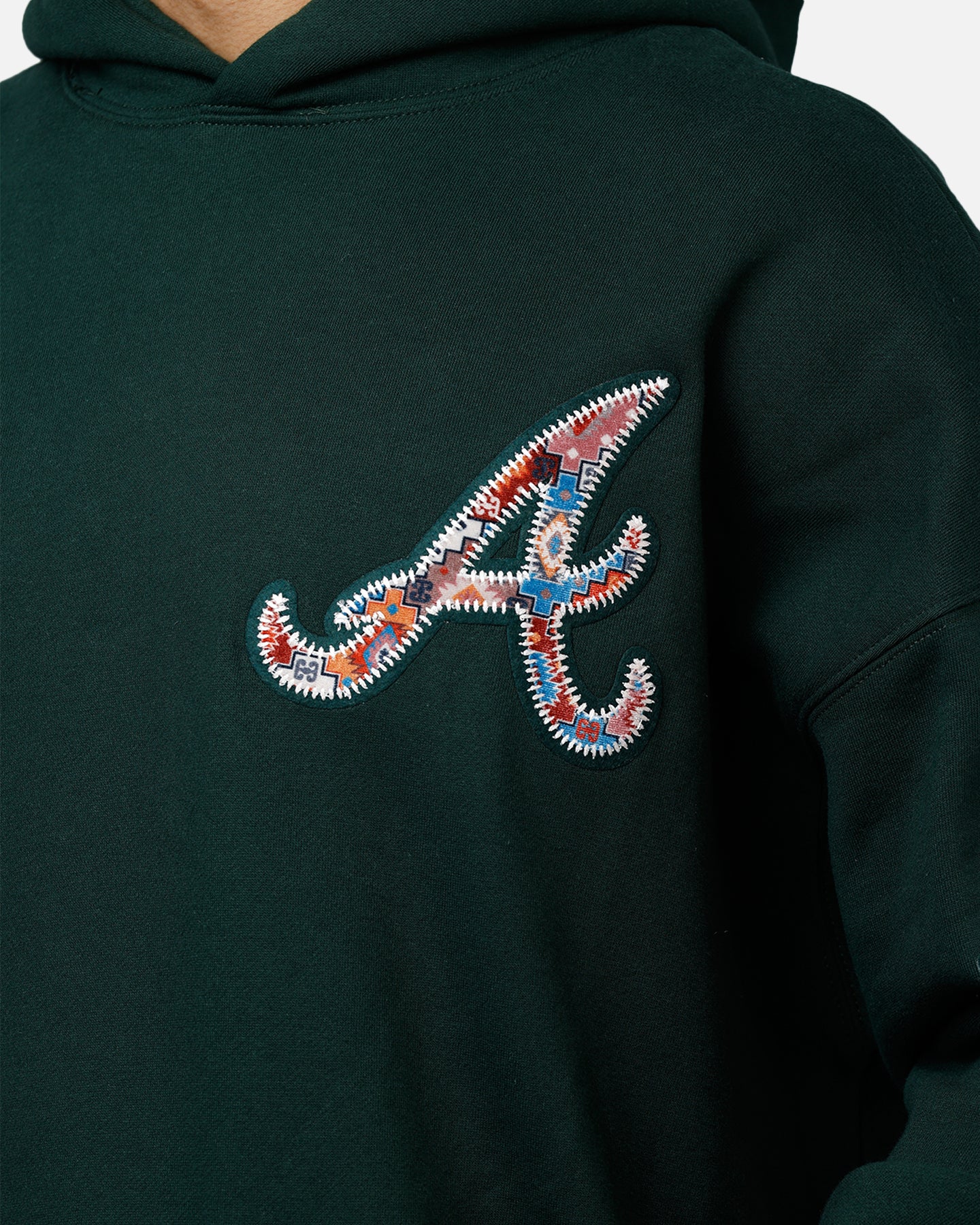 Pro Standard Atlanta Braves Tapestry 2.0 Hoodie Dark Green - Image 7