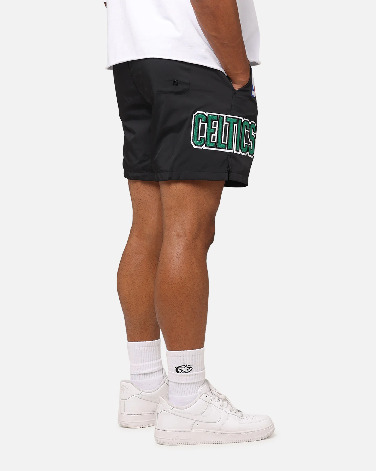 Pro Standard Boston Celtics Classic Woven Shorts Black - Image 5