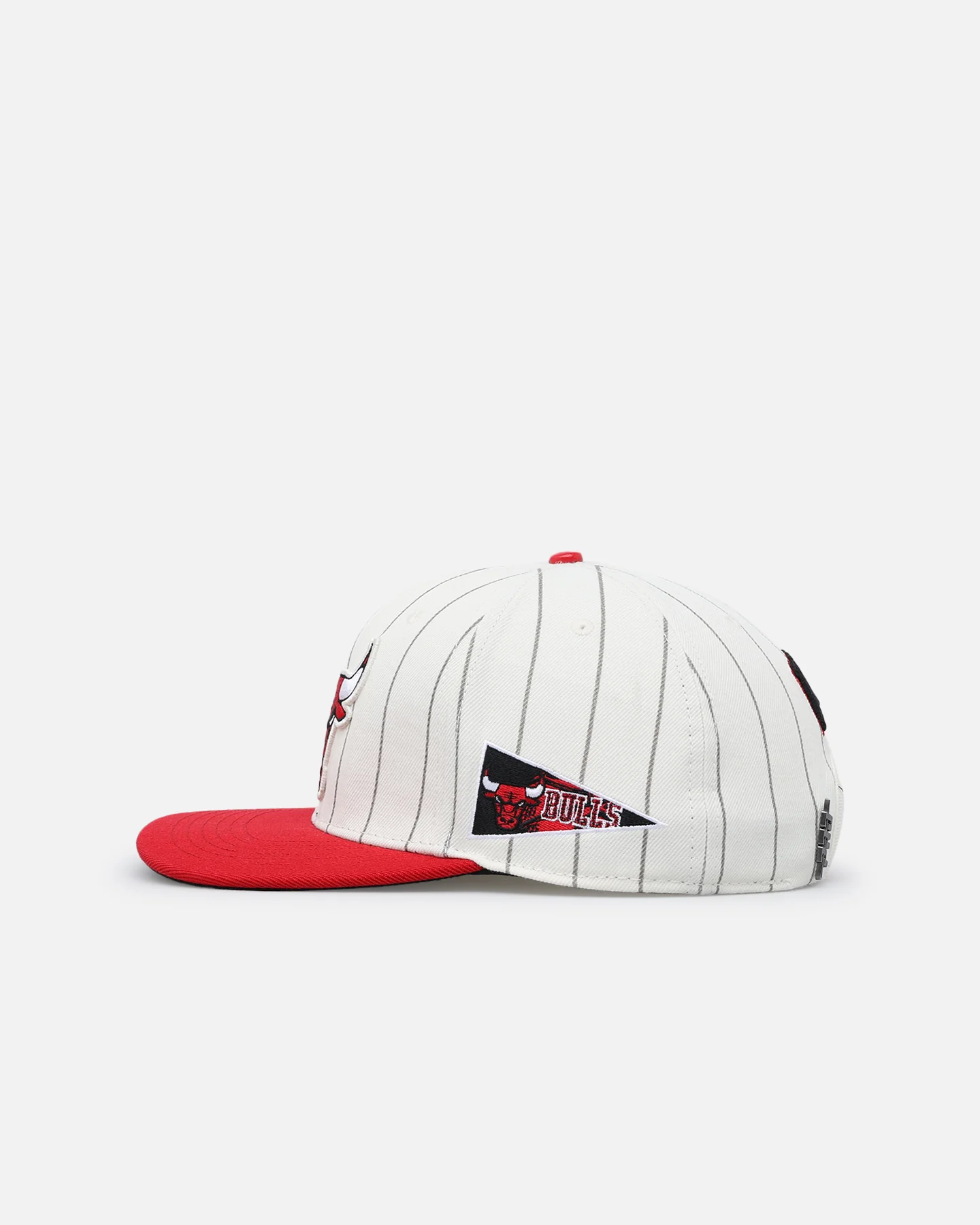 Pro Standard Chicago Bulls Pinstripe Wool Snapback Eggshell/Yellow - Image 4