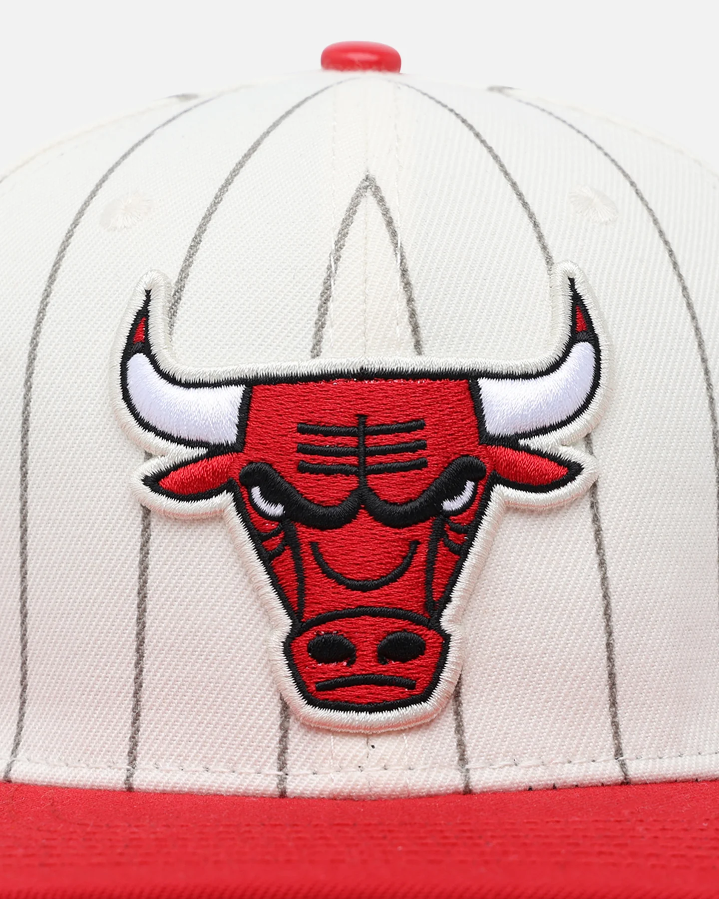 Pro Standard Chicago Bulls Pinstripe Wool Snapback Eggshell/Yellow - Image 5