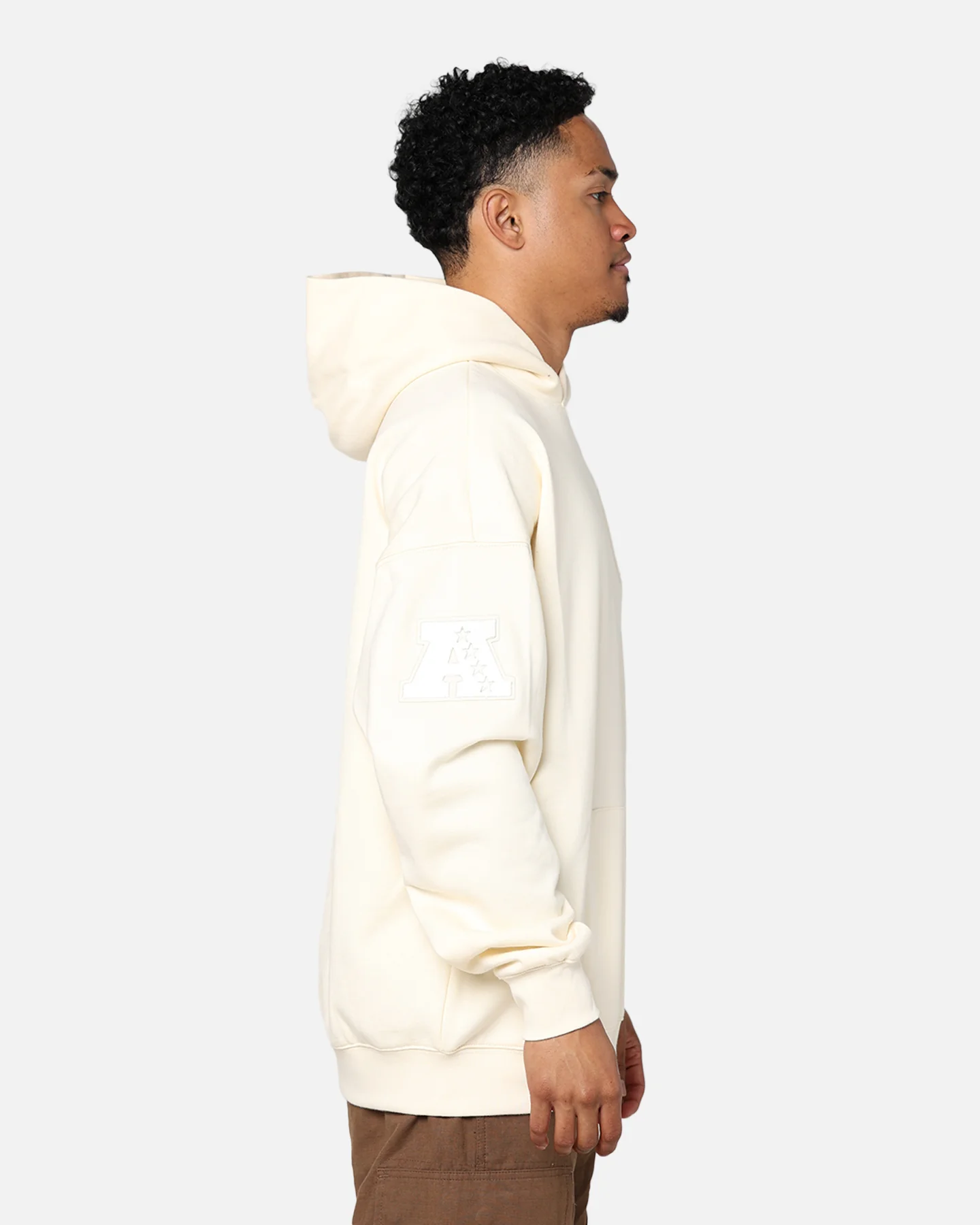 Pro Standard Las Vegas Raiders Drop Shoulder Hoodie Eggshell - Image 4