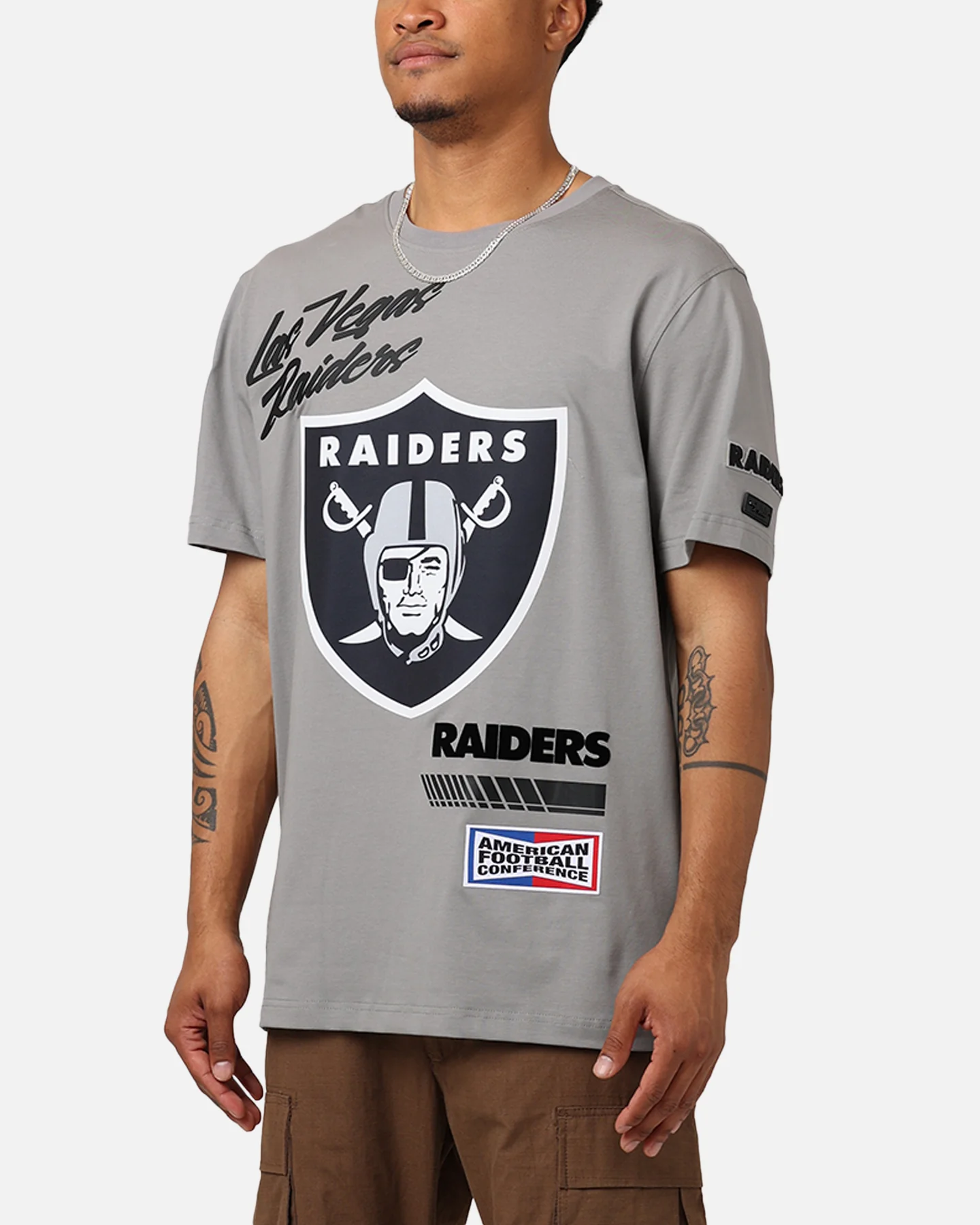 Pro Standard Las Vegas Raiders Fast Lane SJ T-Shirt Grey - Image 7