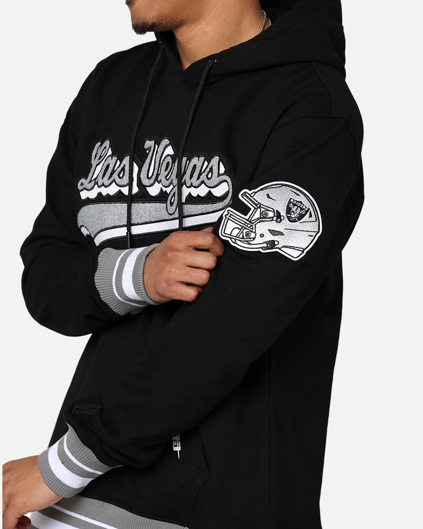 Pro Standard Las Vegas Raiders Fleece Pullover Hoodie Black/Grey - Image 9