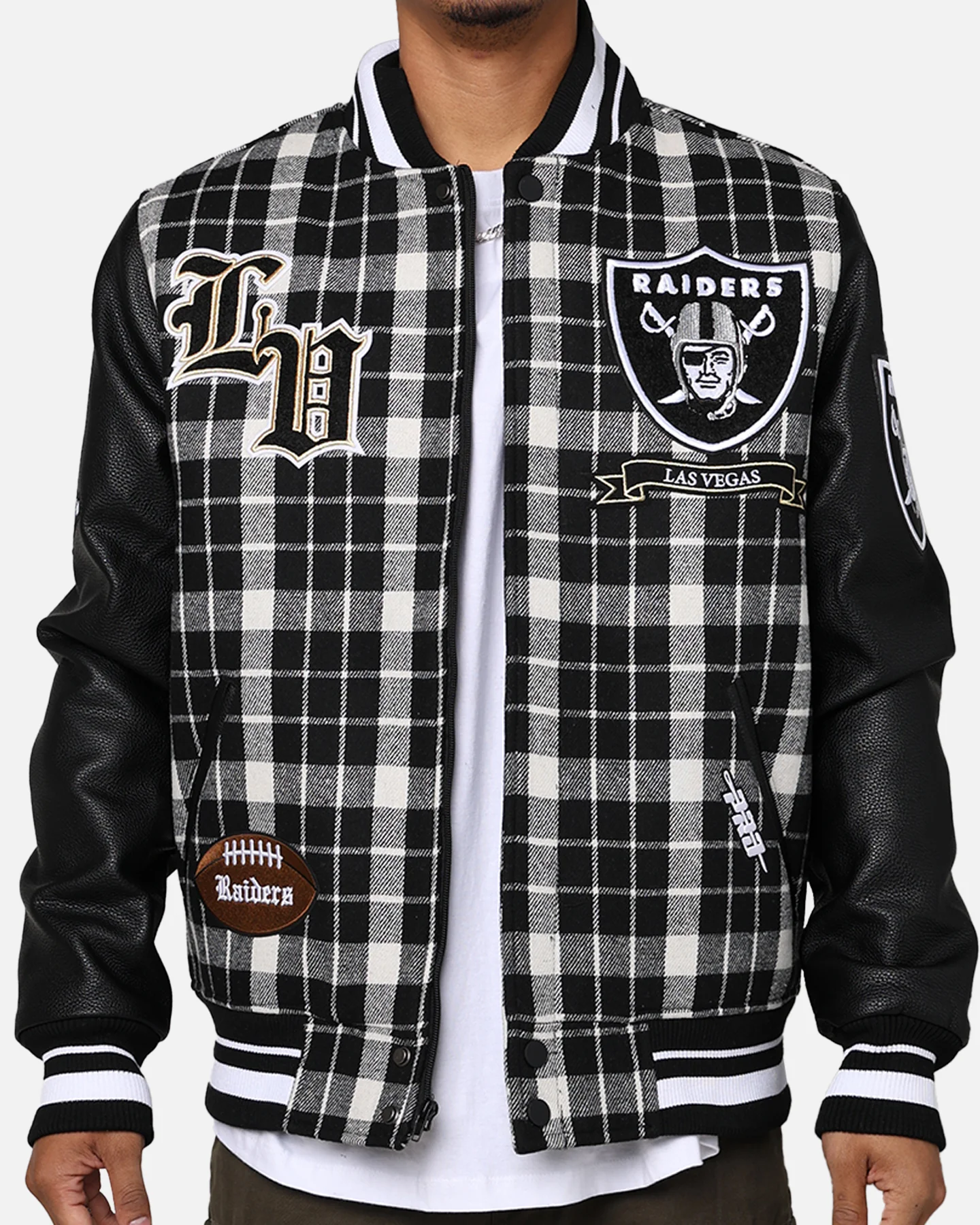 Pro Standard Las Vegas Raiders Pro Prep Plaid Jacket White/Black - Image 4