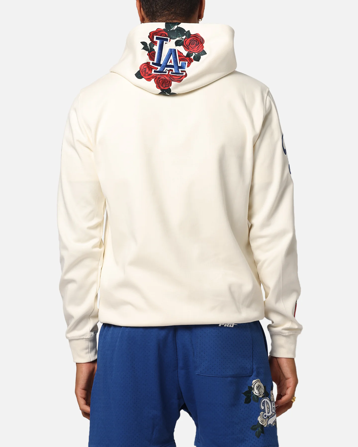 Pro Standard Los Angeles Dodgers Roses Pullover Hoodie Eggshell - Image 2