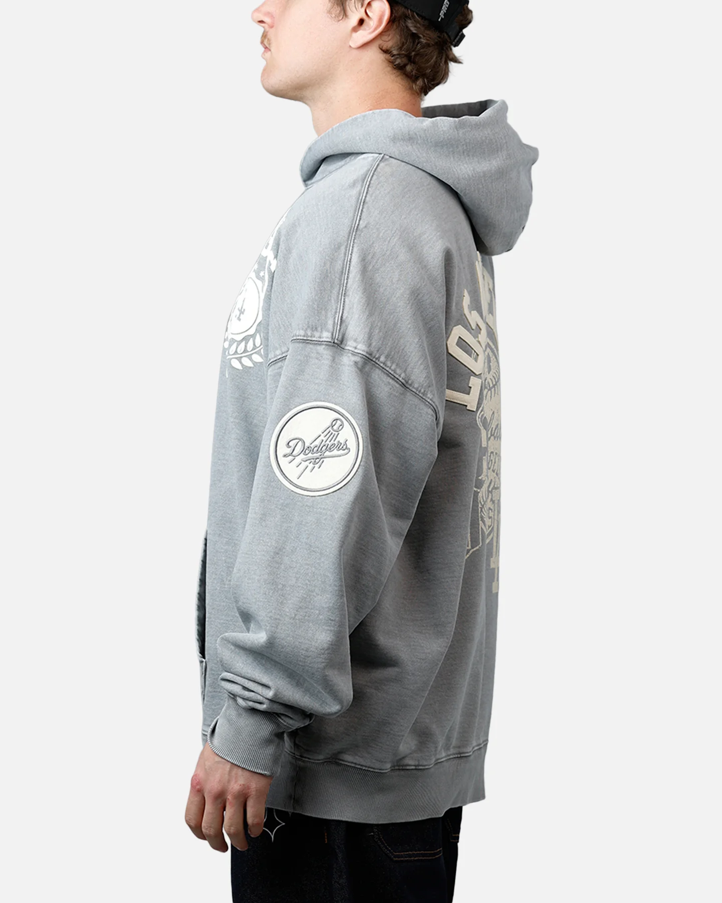 Pro Standard Los Angeles Dodgers Street Team Hoodie Grey - Image 5