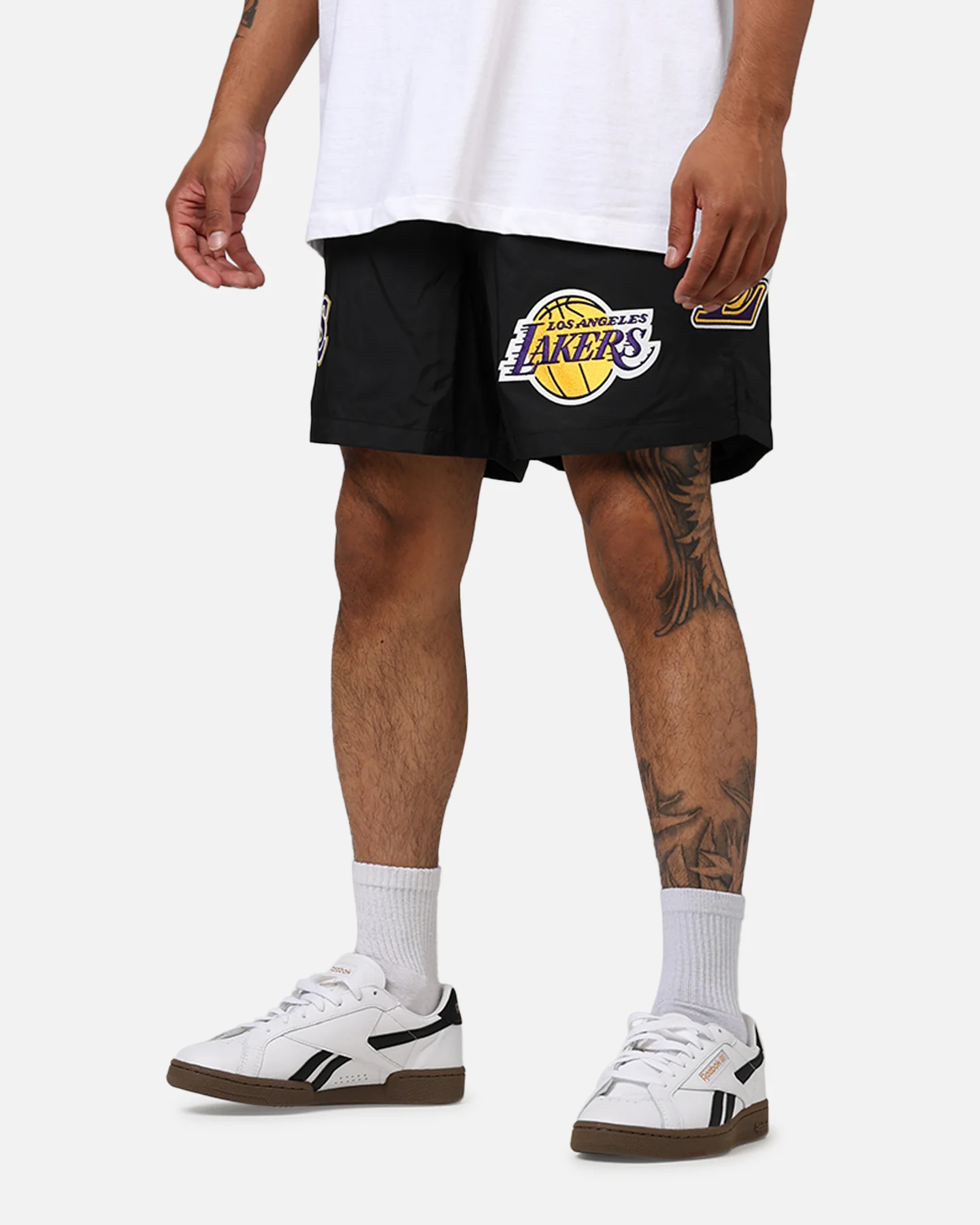 Pro Standard Los Angeles Lakers Classic Woven Shorts Black - Image 4
