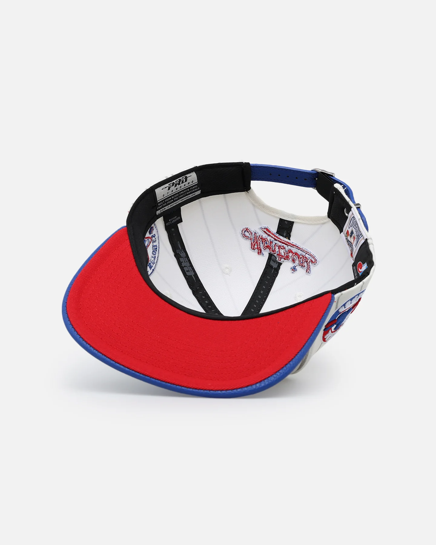 Pro Standard Montreal Expos Classic Logo Wool Strapback Eggshell/Yellow - Image 8