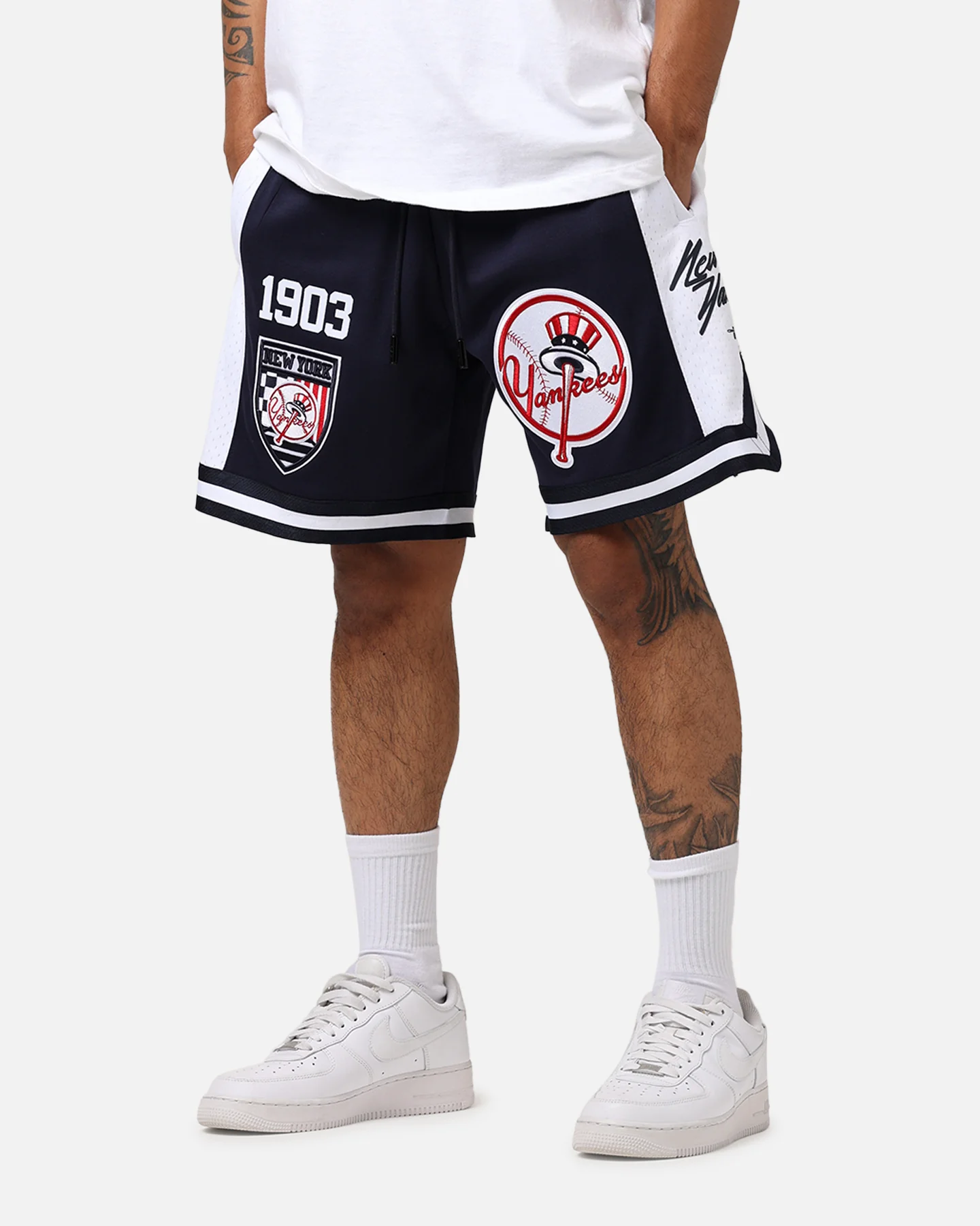 Pro Standard New York Yankees Fast Lane 2.0 Shorts Midnight Navy - Image 4