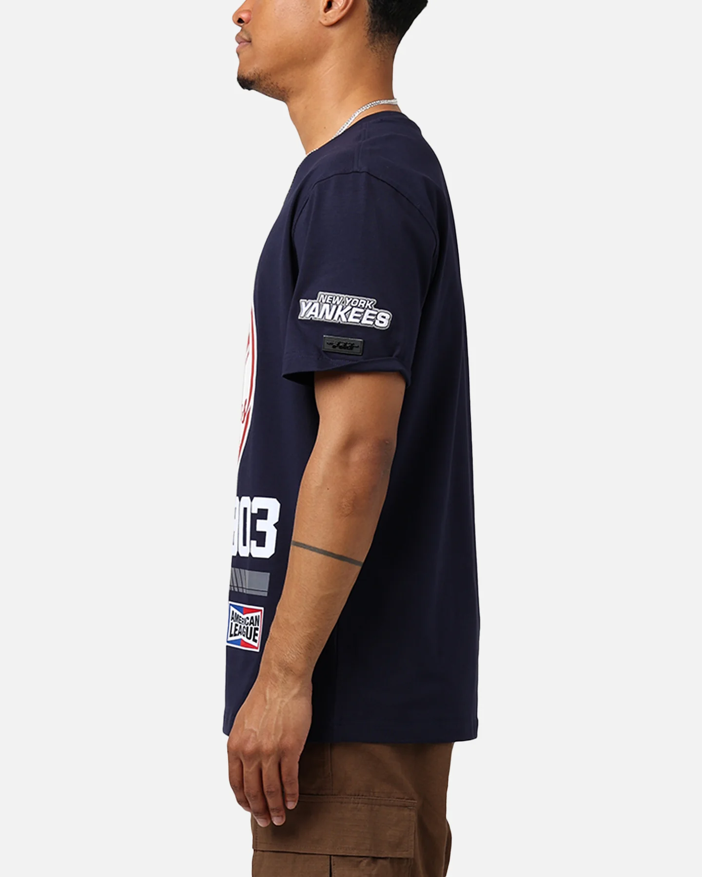 Pro Standard New York Yankees Fast Lane SJ T-Shirt Midnight Navy - Image 5