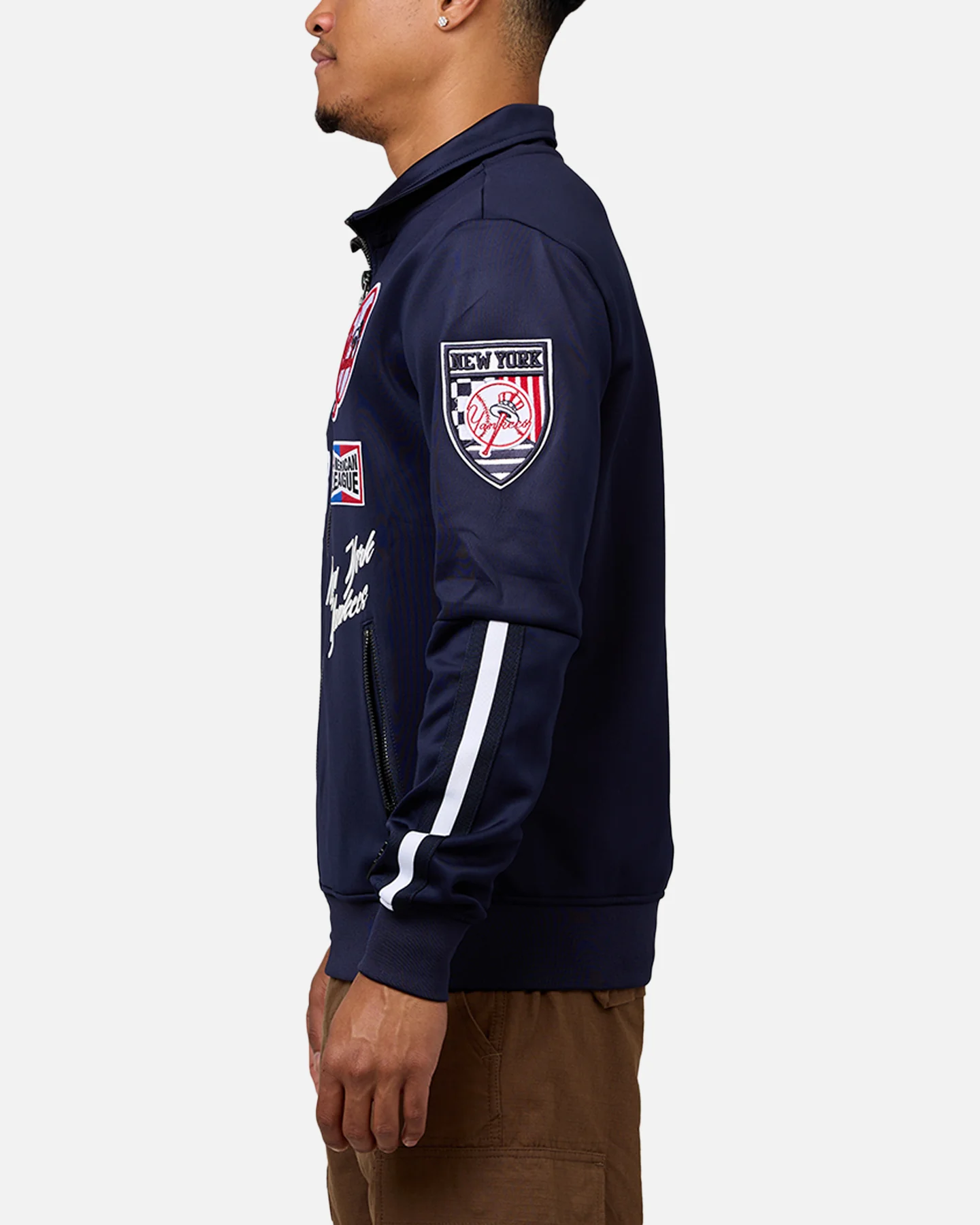 Pro Standard New York Yankees Fast Track Jacket Midnight Navy - Image 5