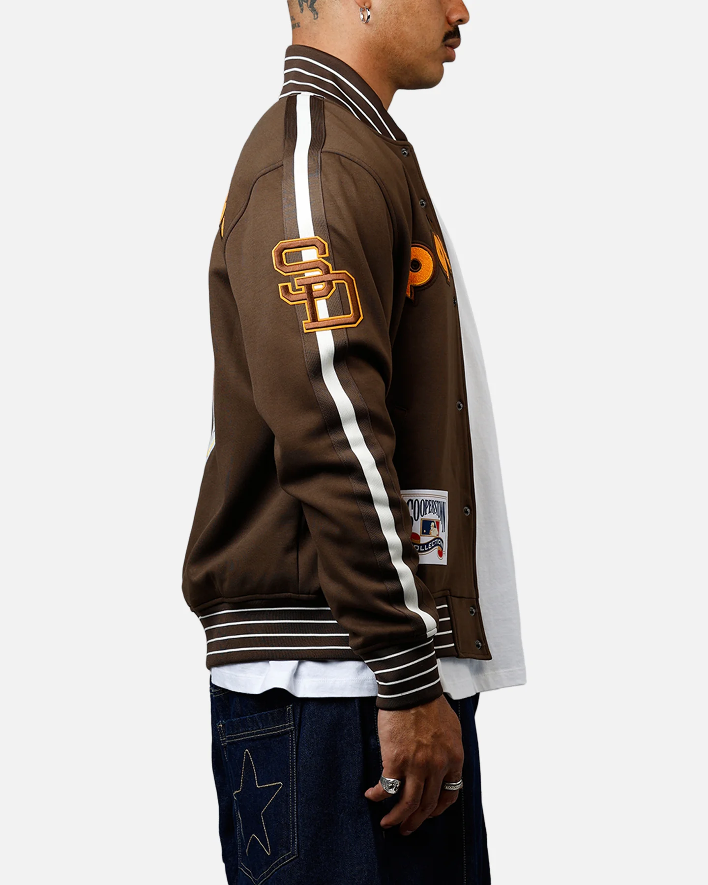 Pro Standard San Diego Padres Double Knit Jacket Brown - Image 4