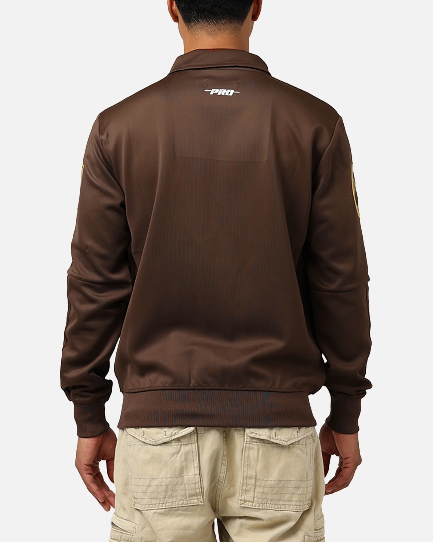 Pro Standard San Diego Padres Fast Lane Track Jacket Brown - Image 2