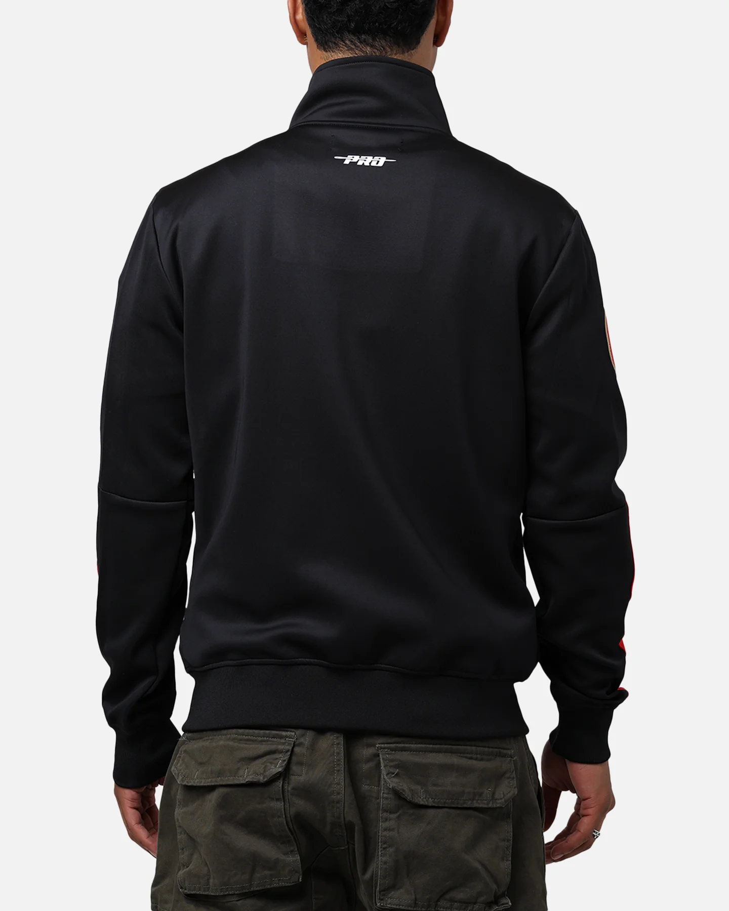 Pro Standard San Francisco 49ers Fast Lane Track Jacket Black/Red - Image 2