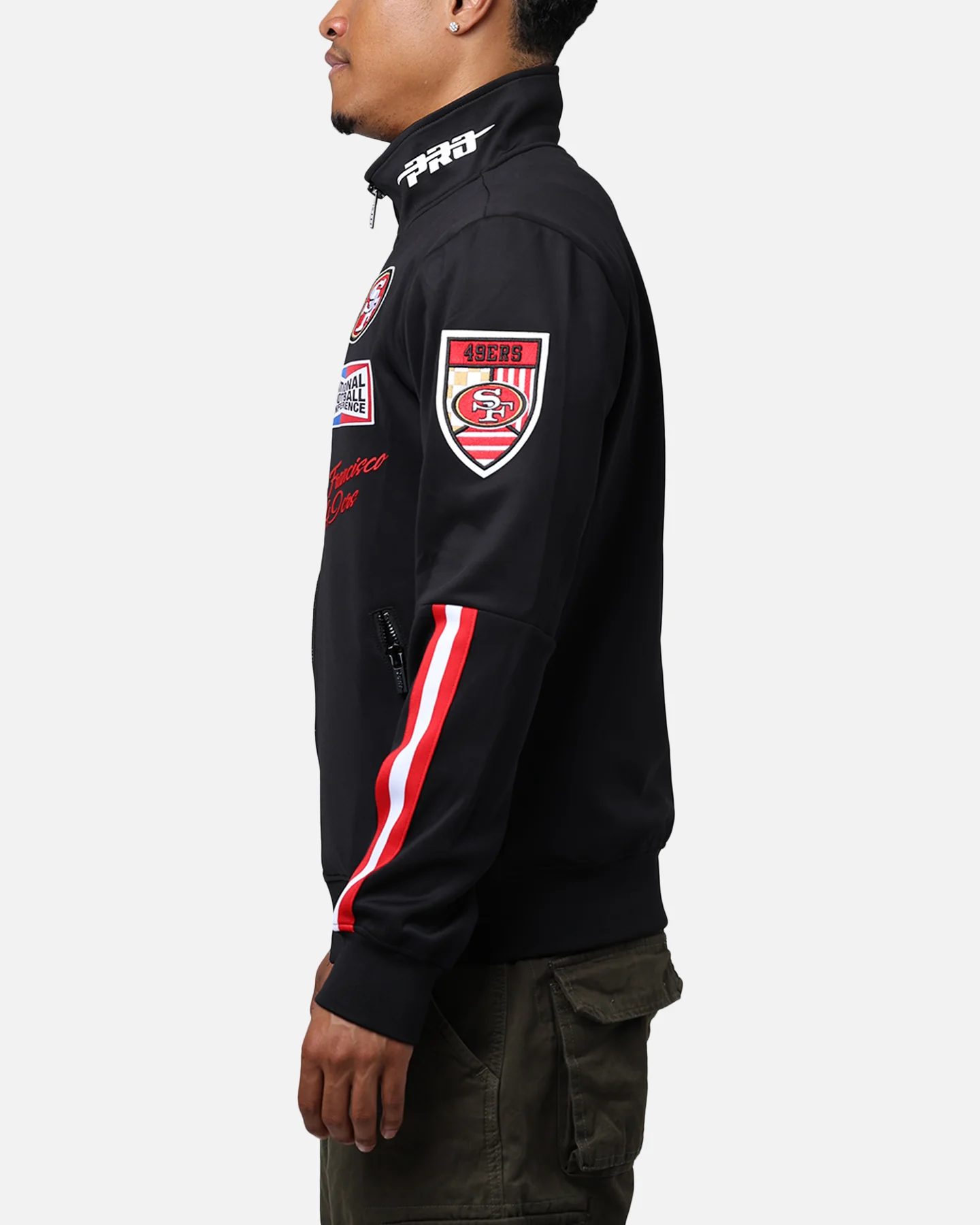 Pro Standard San Francisco 49ers Fast Lane Track Jacket Black/Red - Image 5