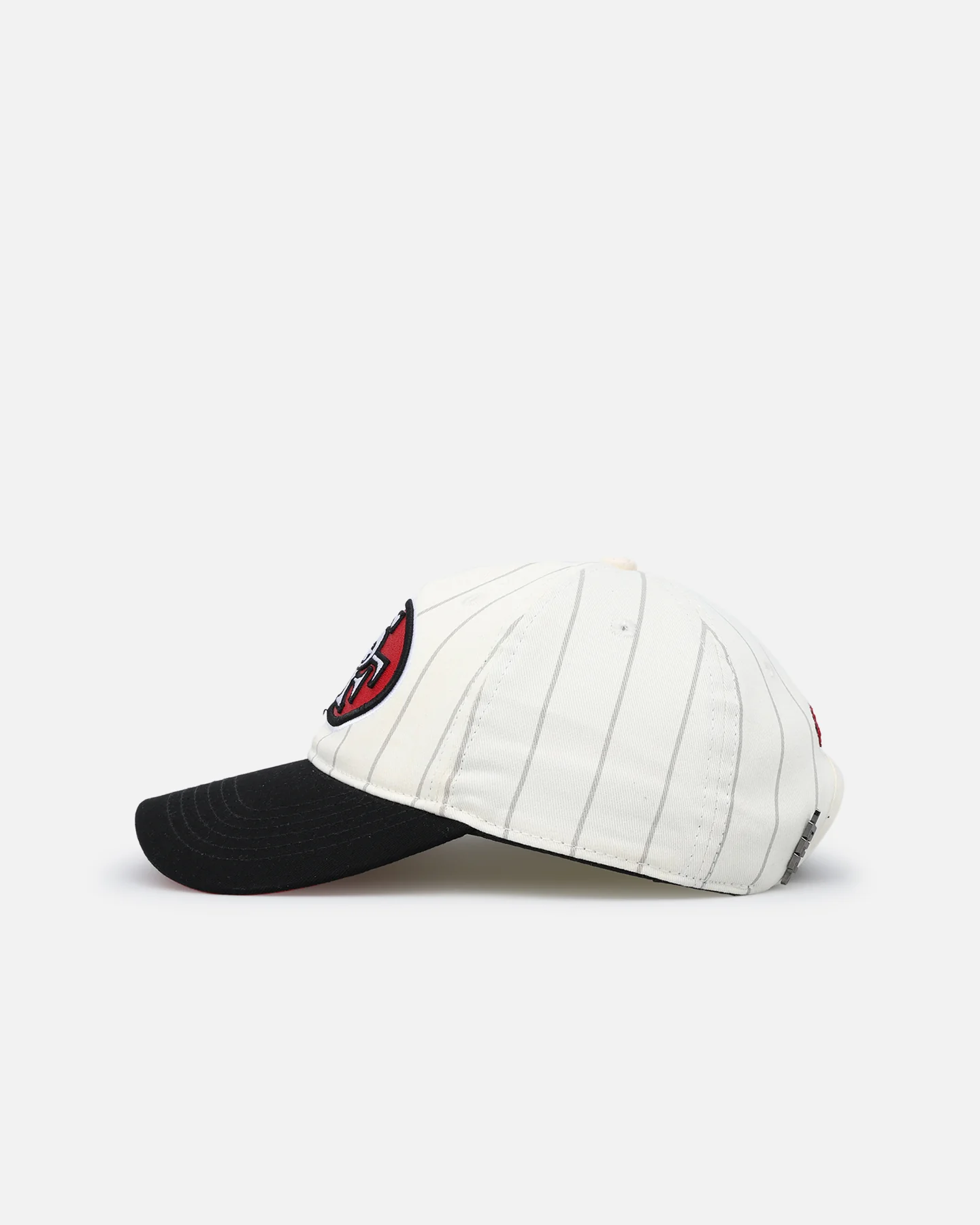 Pro Standard San Francisco 49ers Pinstripe Classic Dad Hat Strapback Eggshell/Yellow - Image 4