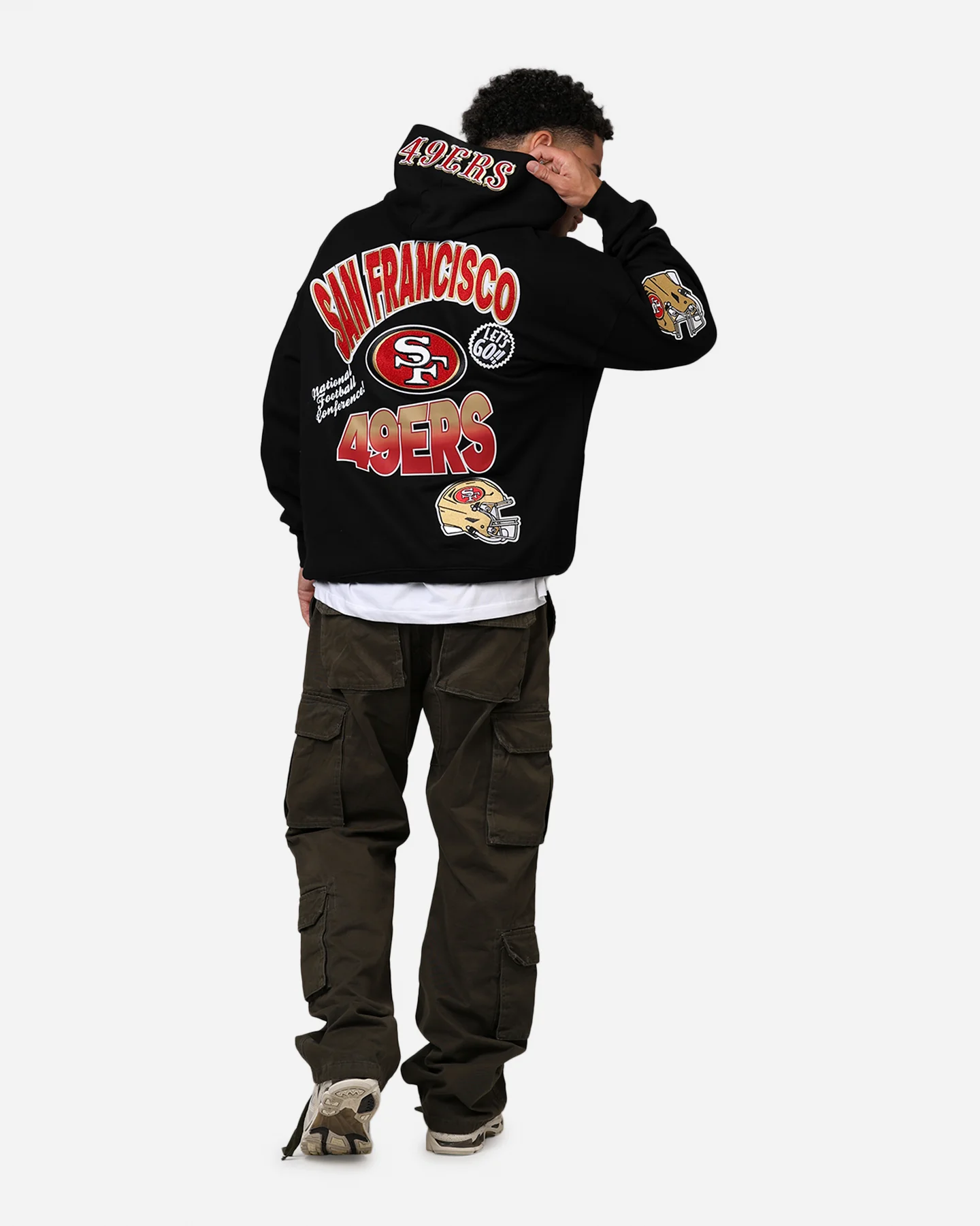 Pro Standard San Francisco 49ers Turn It Up Hoodie Black - Image 6