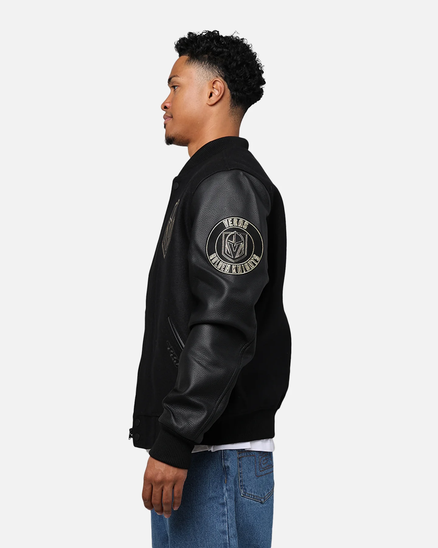 Pro Standard Vegas Golden Knights 'Black & Gold' Varsity Jacket Jet Black - Image 7