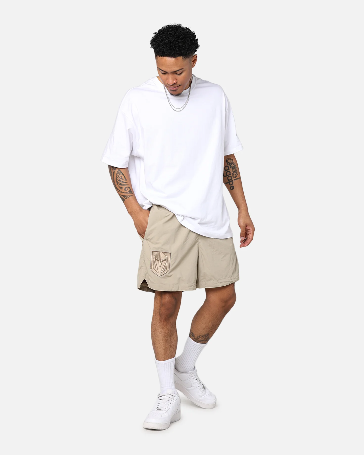 Pro Standard Vegas Golden Knights Neutral 2.0 Shorts Taupe - Image 2