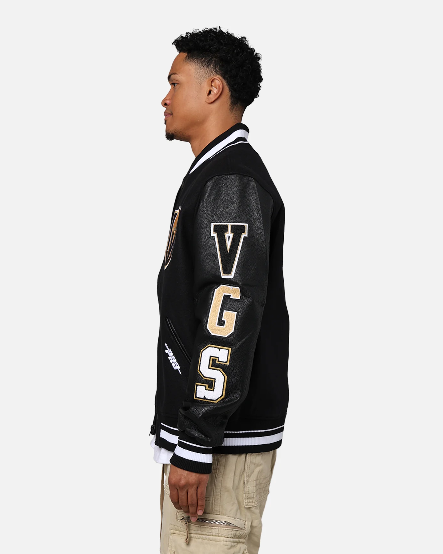 Pro Standard Vegas Golden Knights Wool Varsity Jacket Black - Image 7
