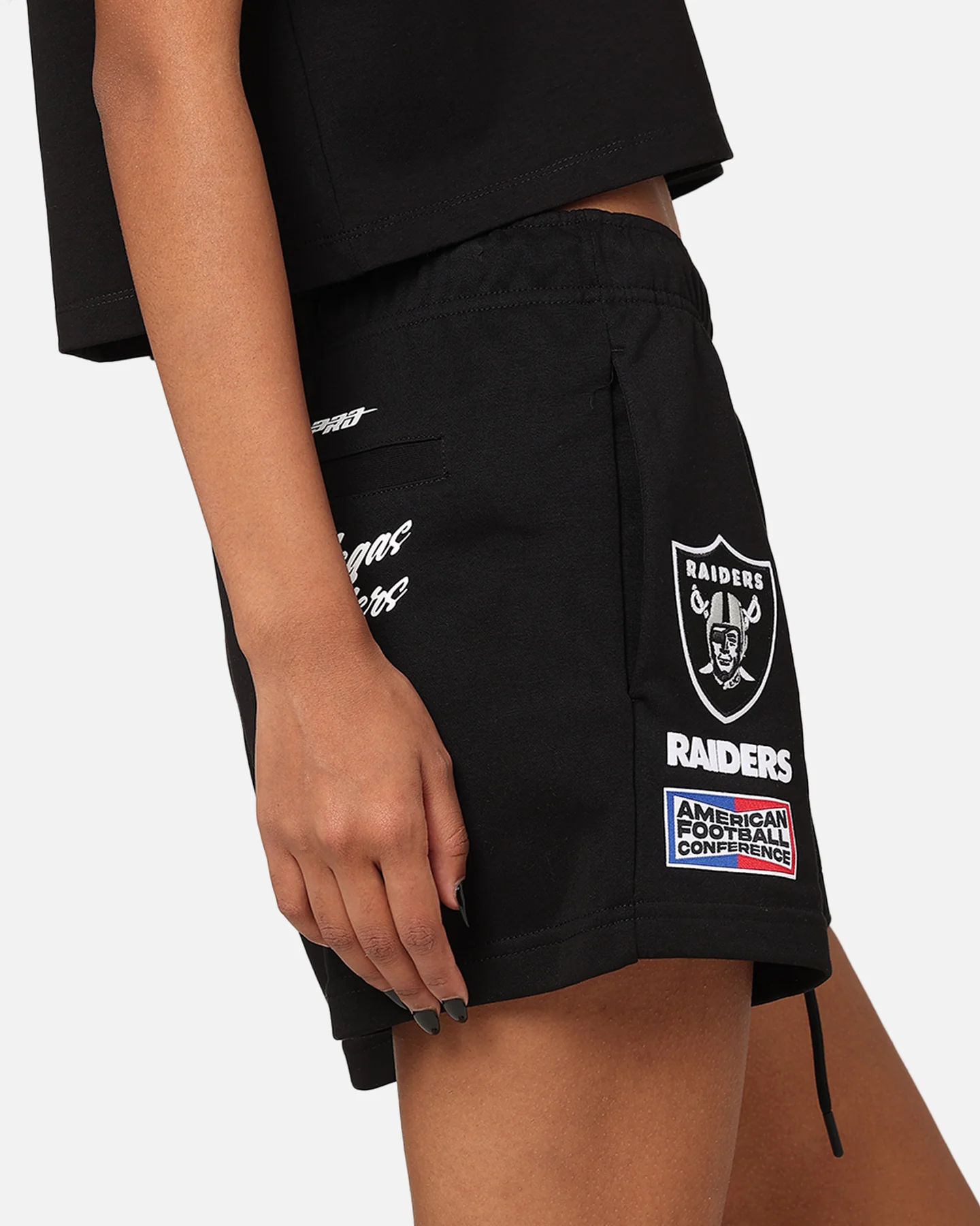 Pro Standard Women's Las Vegas Raiders Fast Lane Shorts Black - Image 3