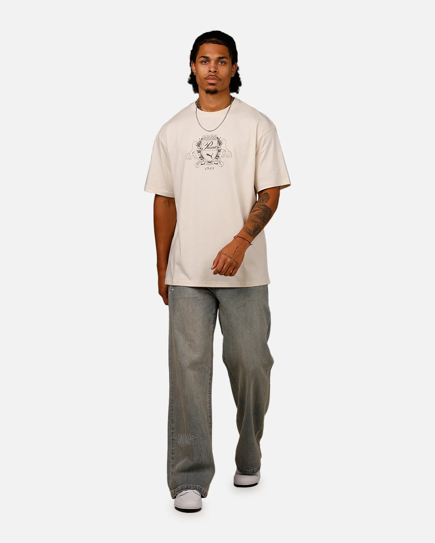 Puma Family Legacy T-Shirt Cream - Image 3