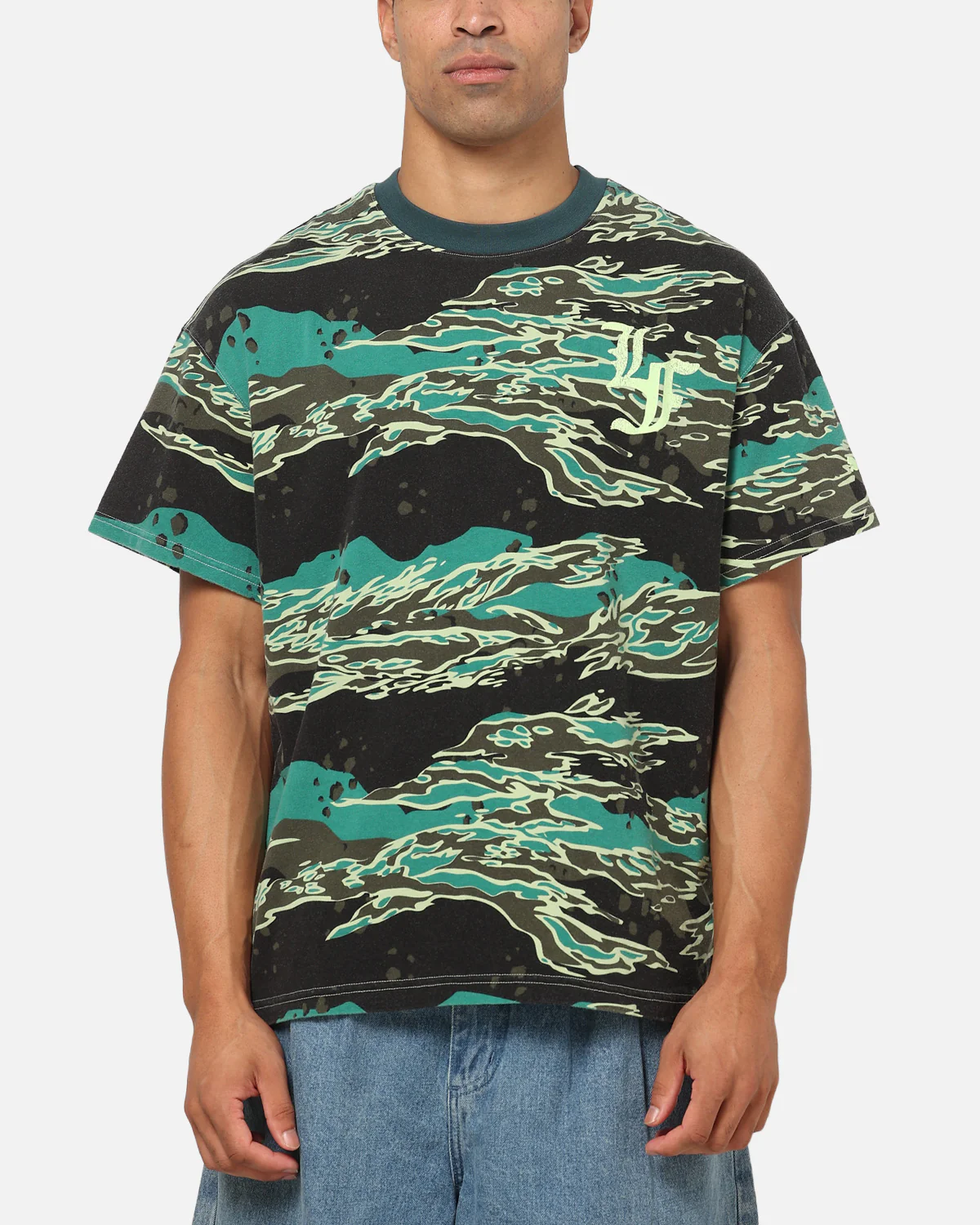 Puma LaFrance Supply All Over Print T-Shirt Green - Image 2