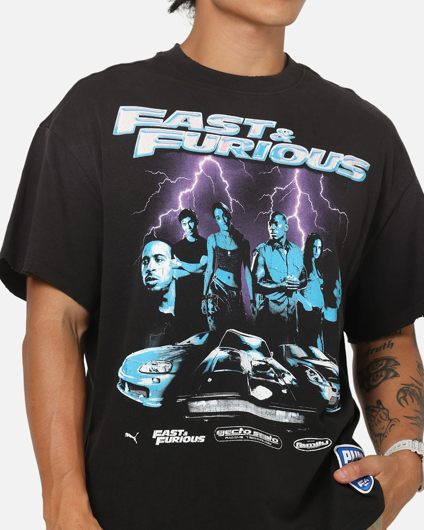 Puma X Fast & Furious II Basketball T-Shirt Black - Image 6